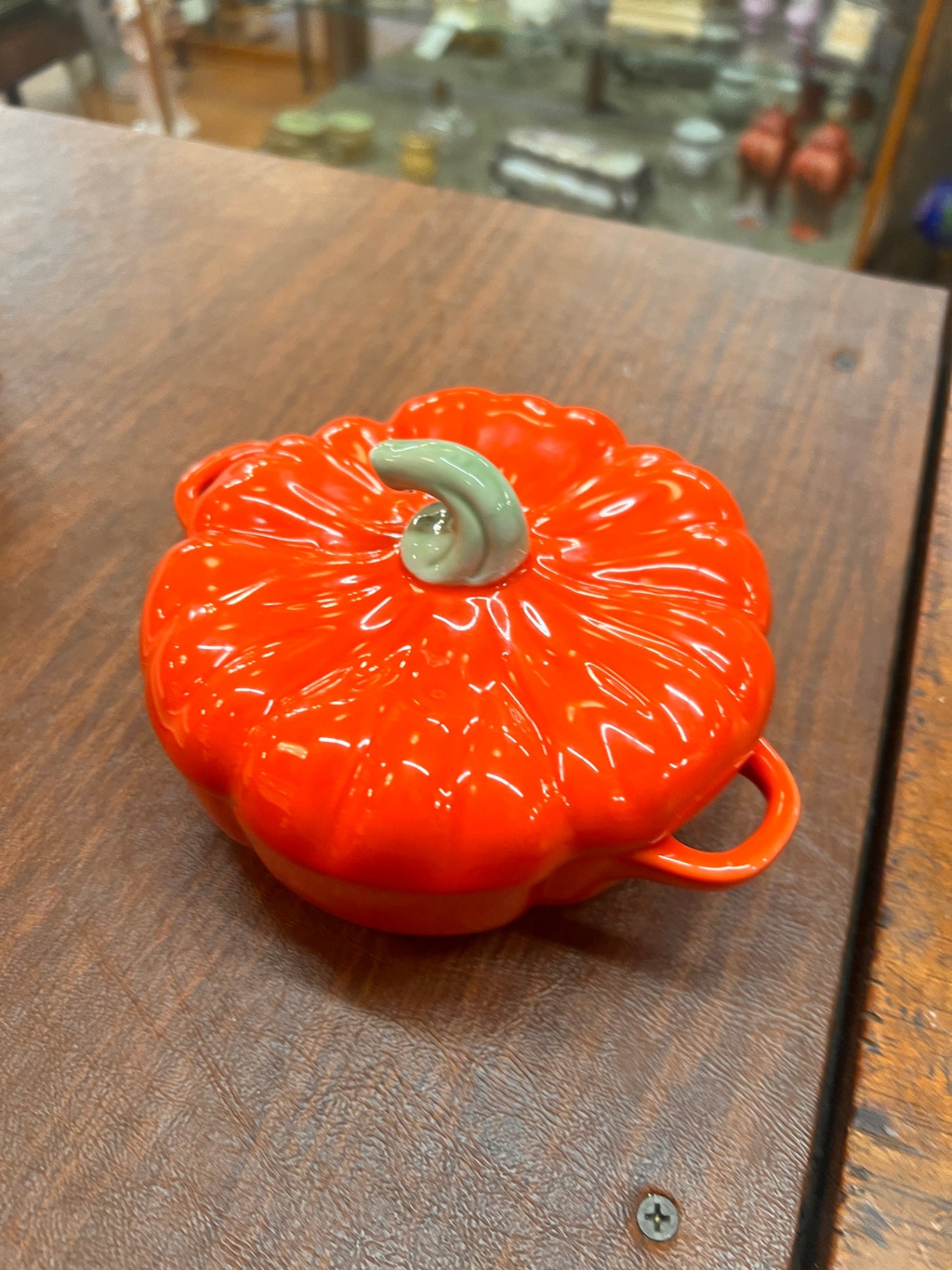 stoneware orange pumpkin casserole baking dish