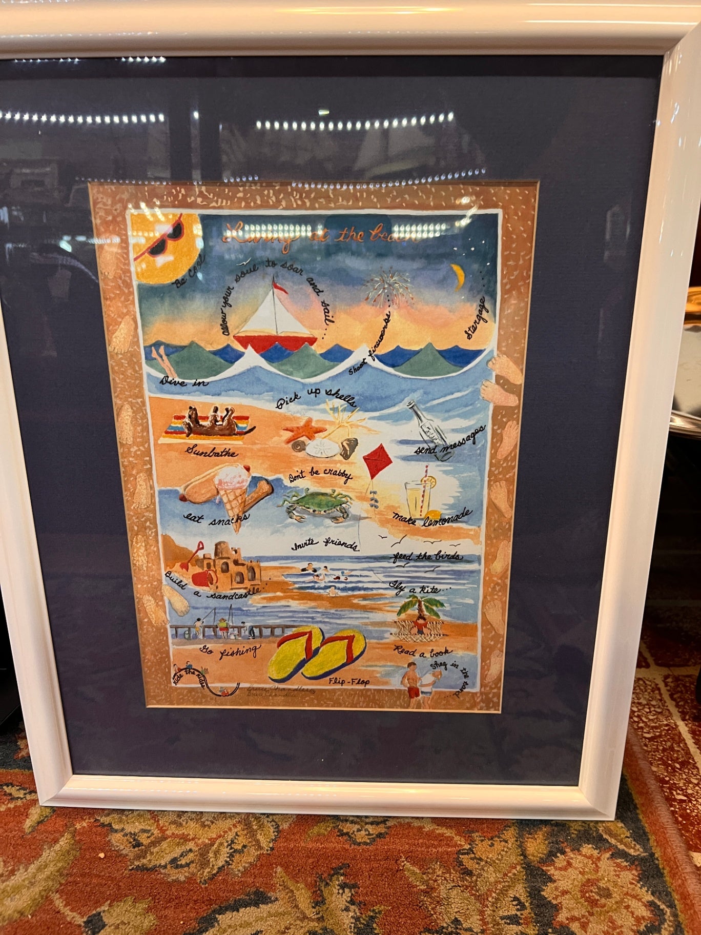 Living At The Beach Print