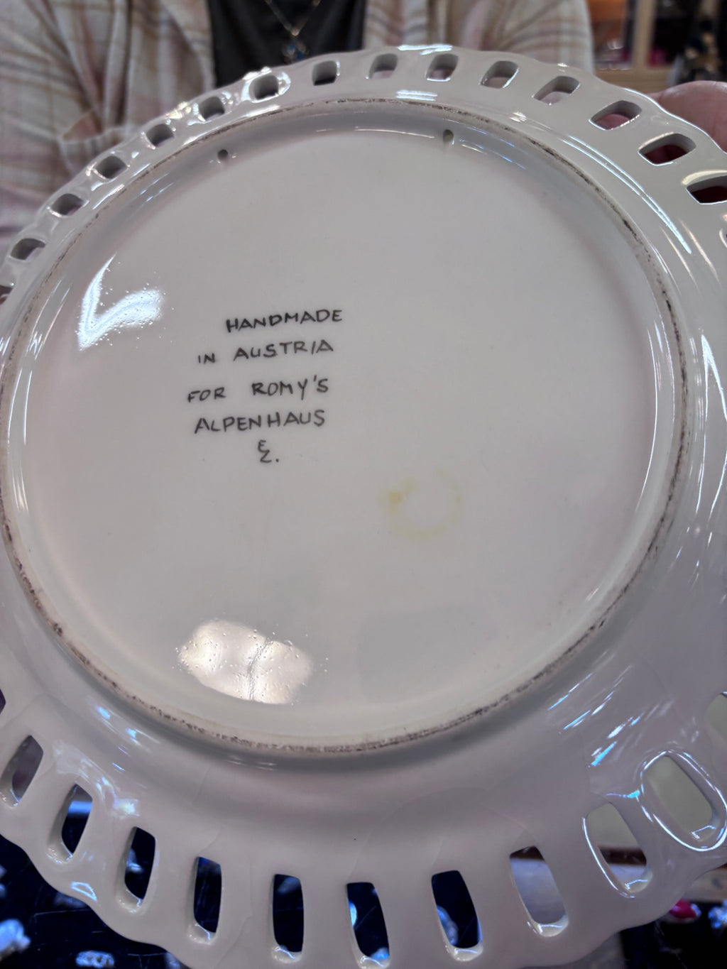 Austrian Reticulated Porcelain Plate