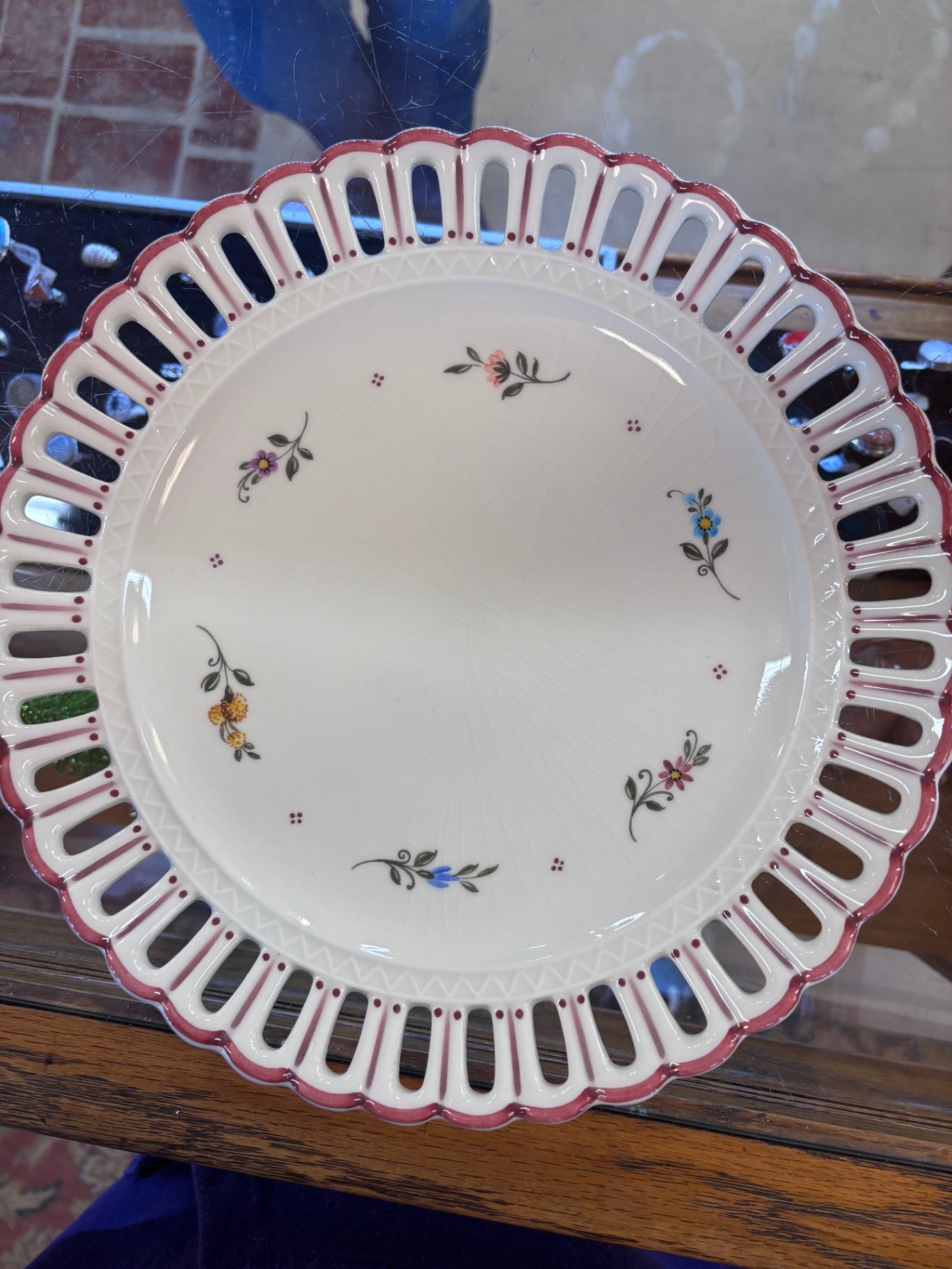 Austrian Reticulated Porcelain Plate