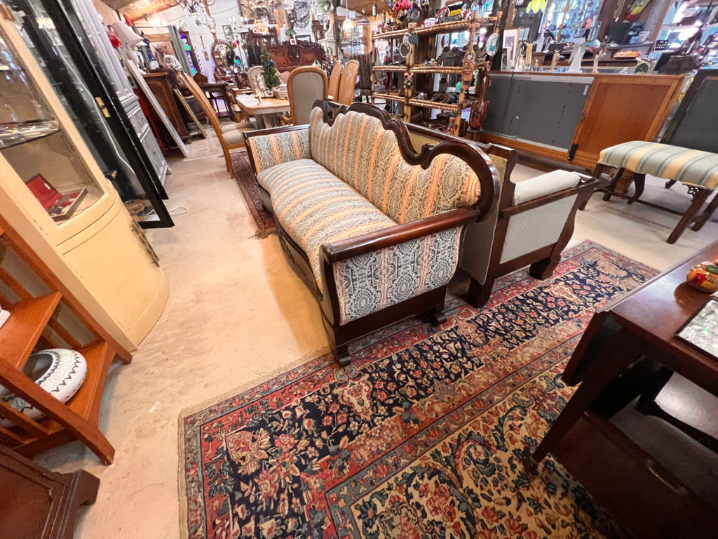 Antique American Classical Mahogany Empire Sofa