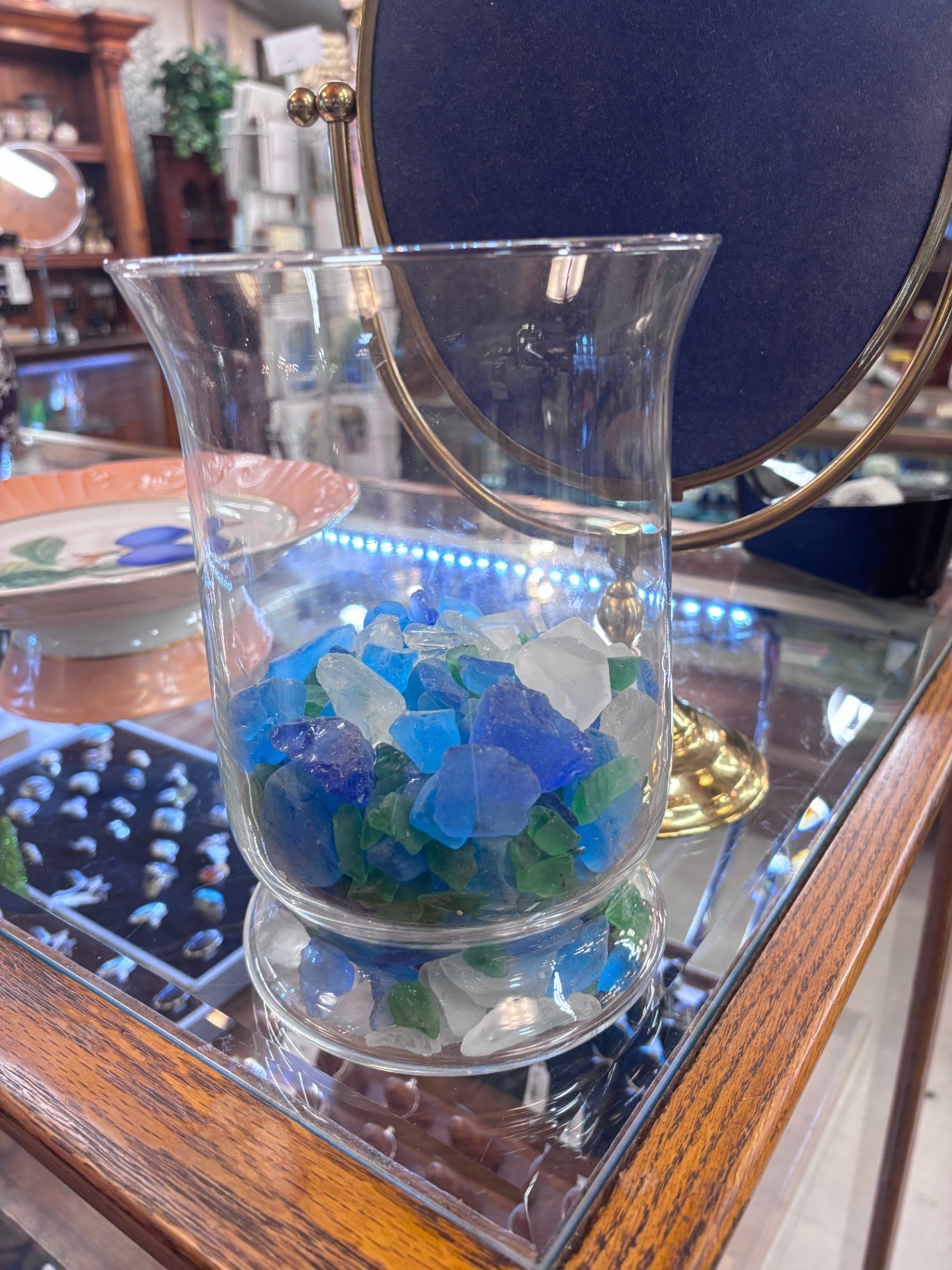 Vase with Sea Glass