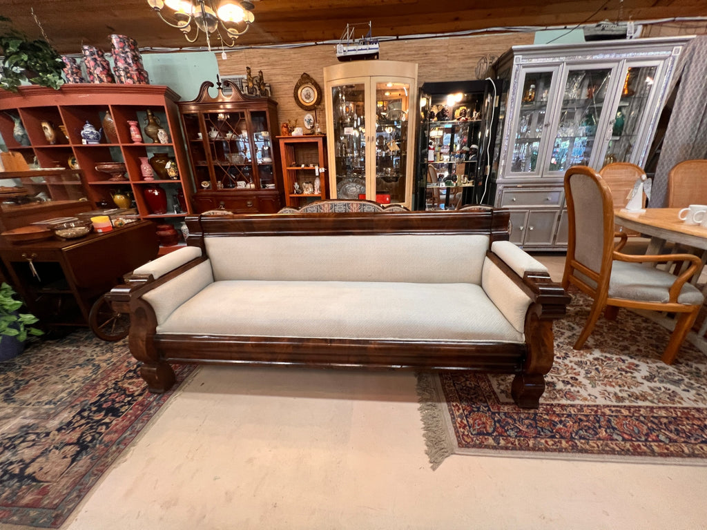 Antique American Classical Mahogany Empire Sofa