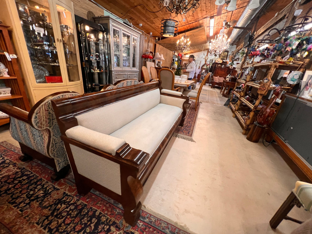 Antique American Classical Mahogany Empire Sofa