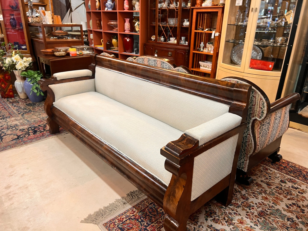 Antique American Classical Mahogany Empire Sofa