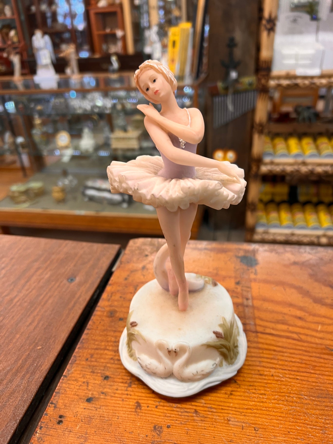 Porcelain Ballerina Fairy Figurine Music Box Dance of the Sugar Plum Fairy WORKS
