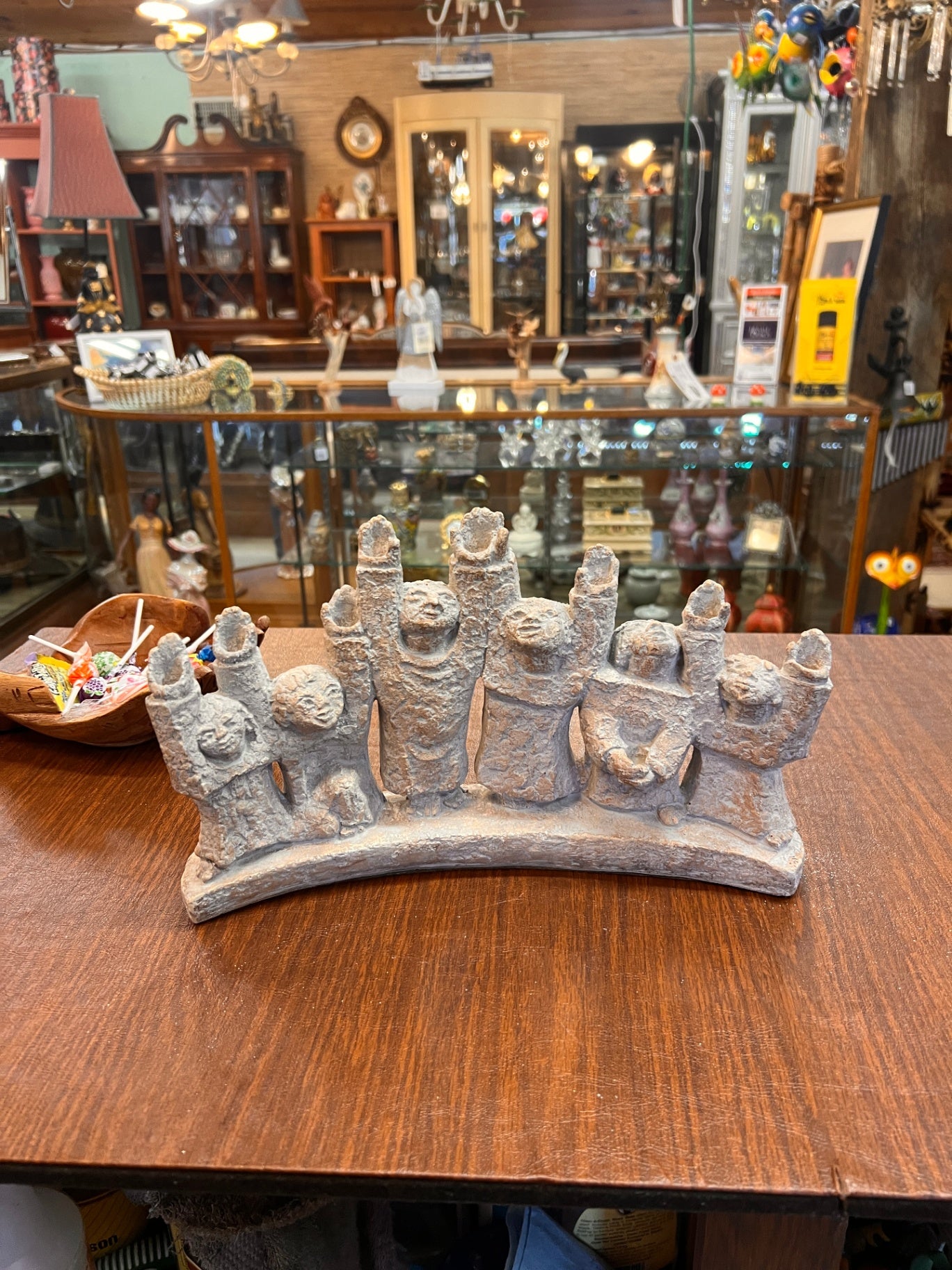 VTG 1965 MENORAH Hanukkah Jewish SCULPTURE 9 candle ELLEN LORD Austin Prod. EUC