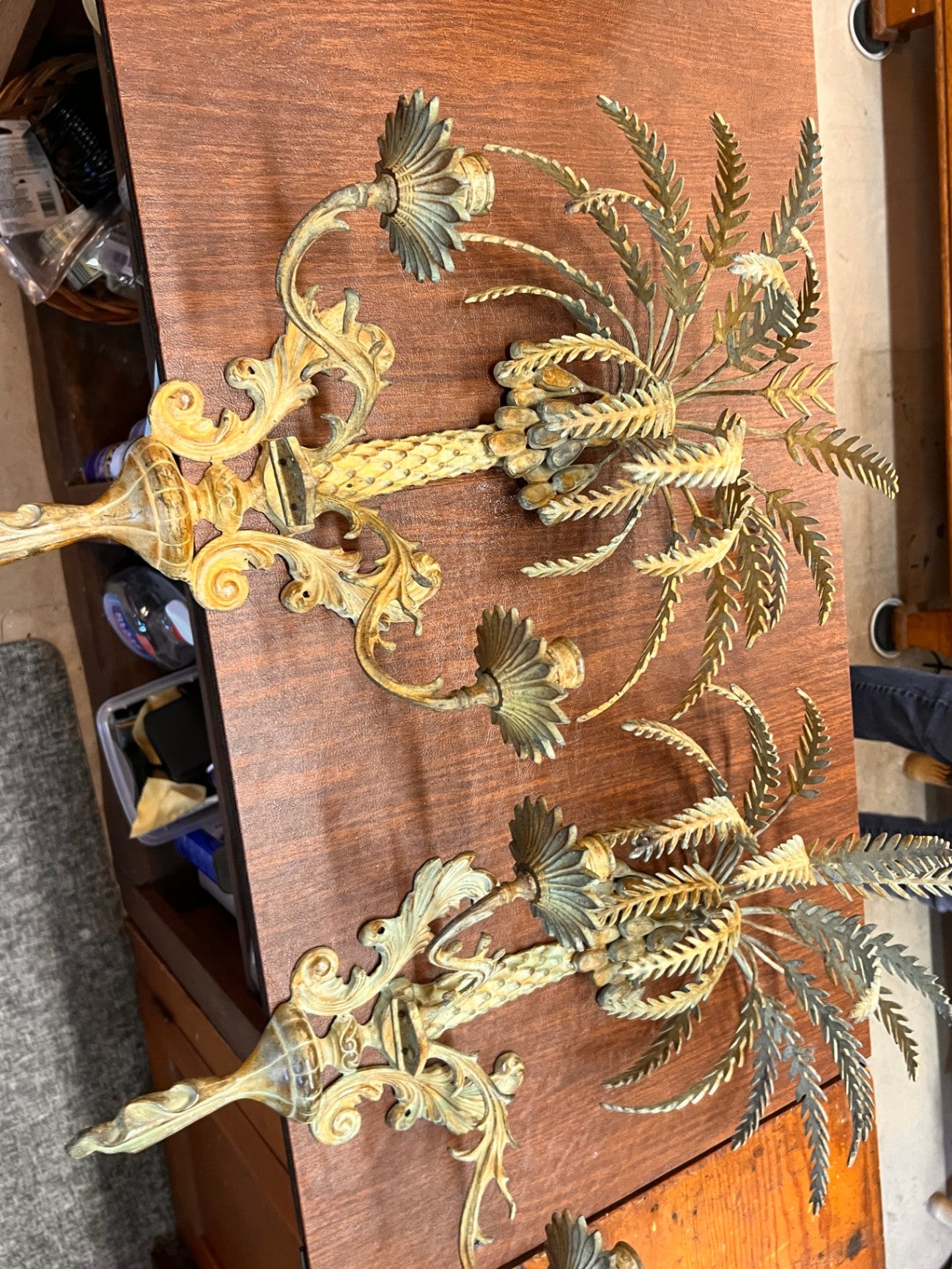 Pair of Palm Wall Sconce