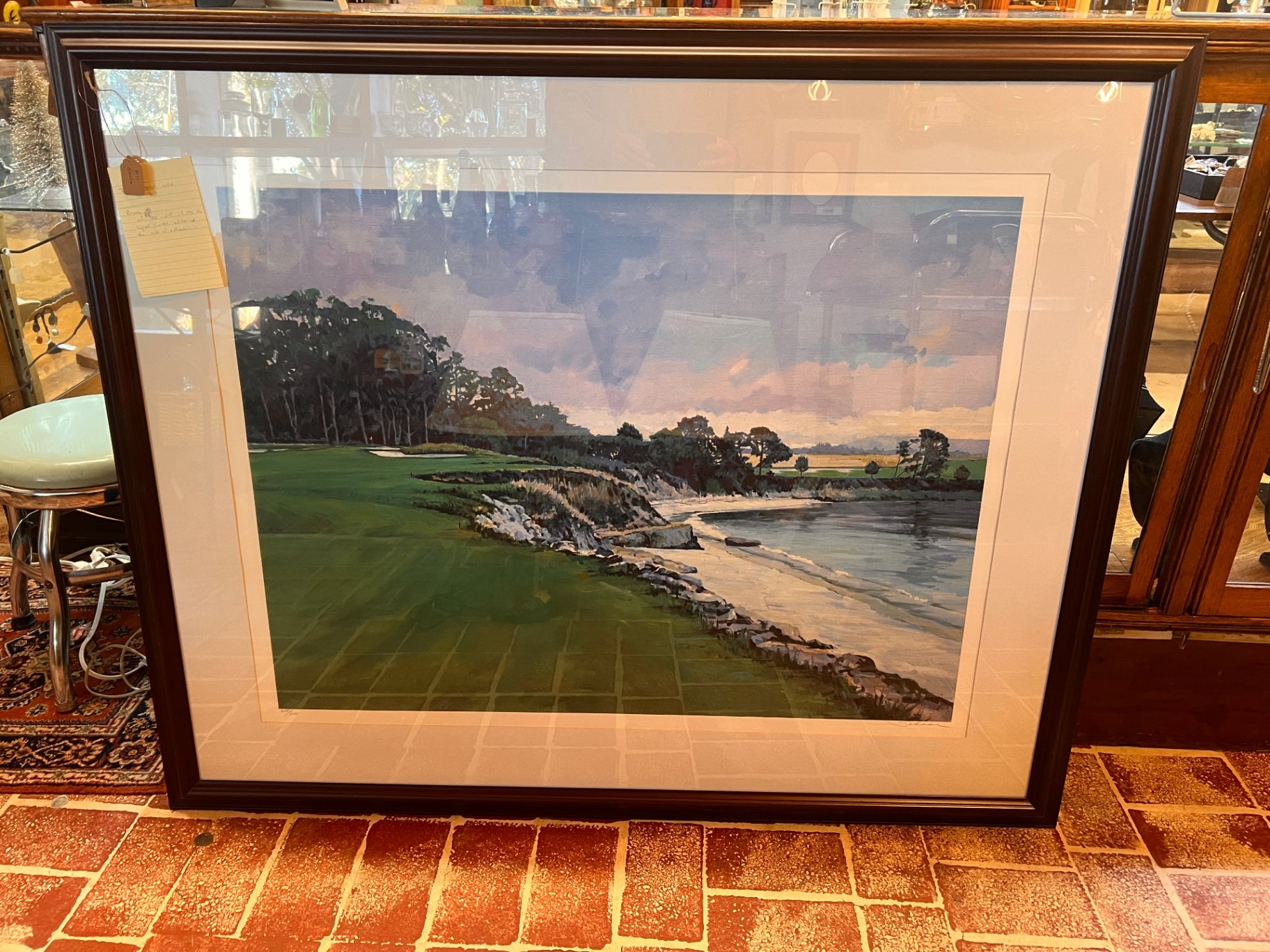 Robert Schaar Approach To The 4th Hole, Pebble Beach 51" x 42" Framed