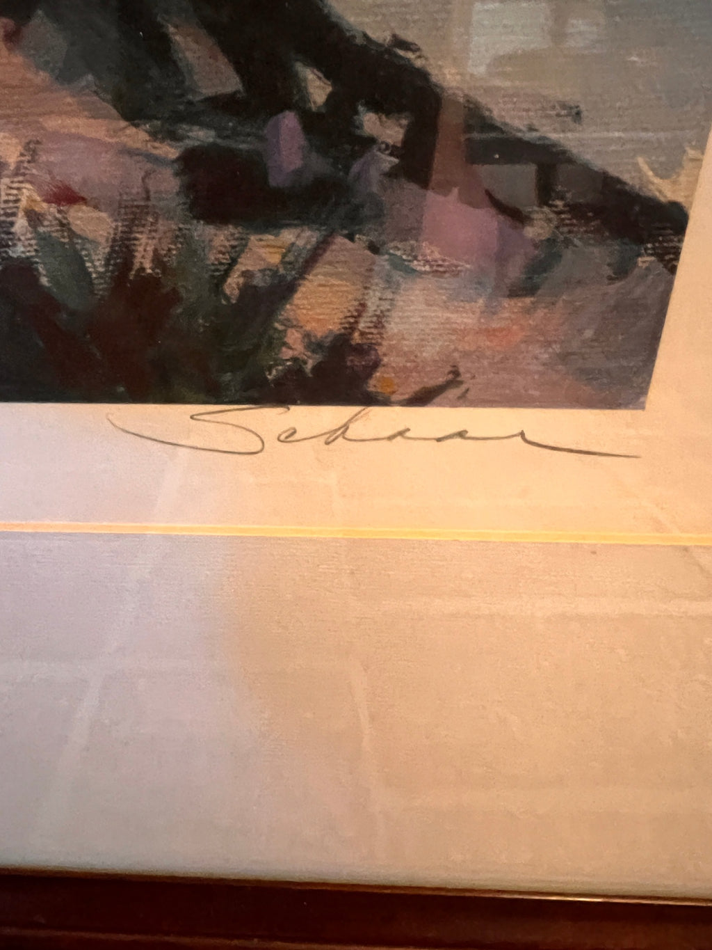 Robert Schaar Approach To The 4th Hole, Pebble Beach 51" x 42" Framed