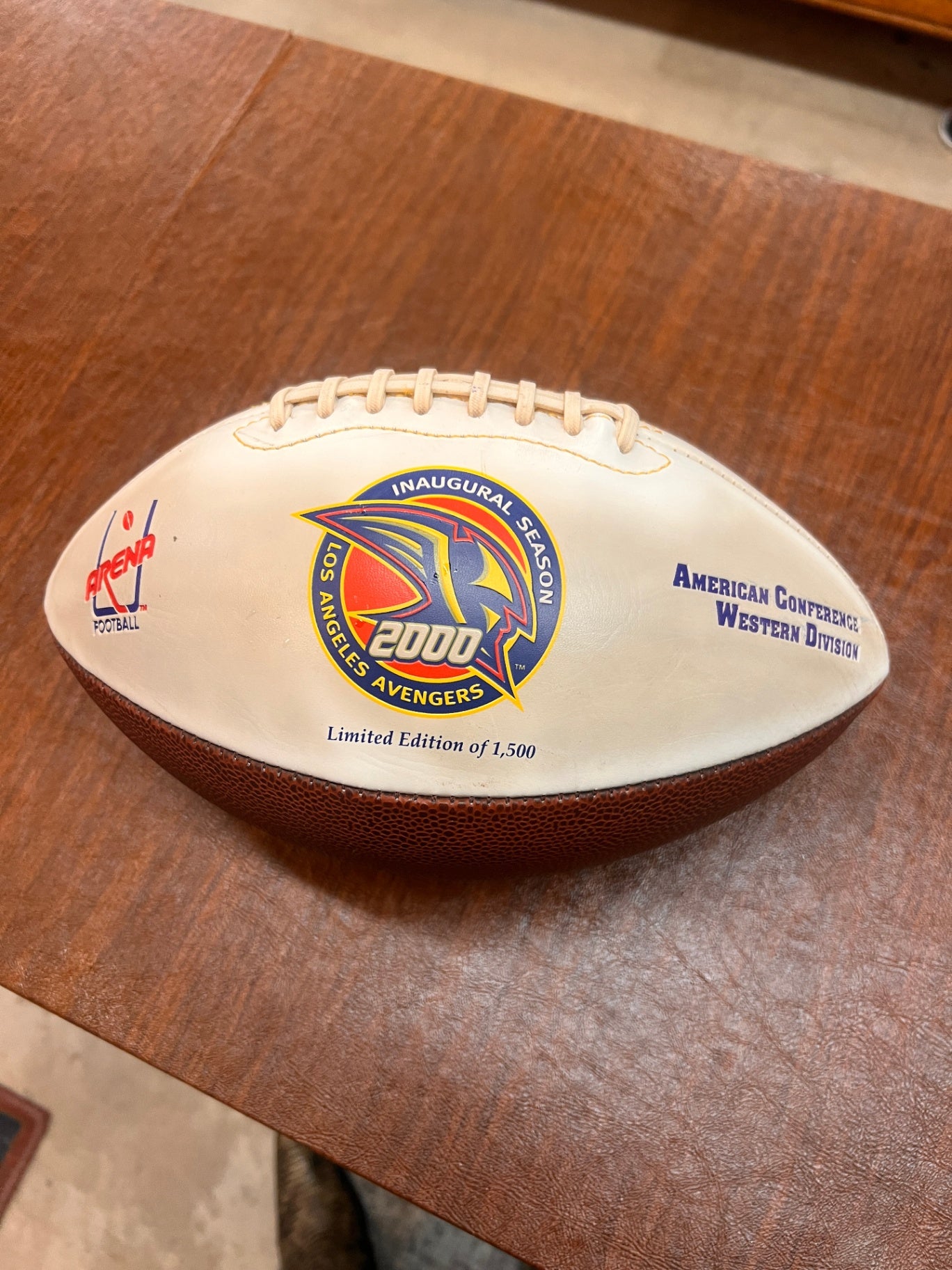 2000 Los Angeles Avengers XFL Inaugural Season Limited Edition Football (1 of 1,500)
