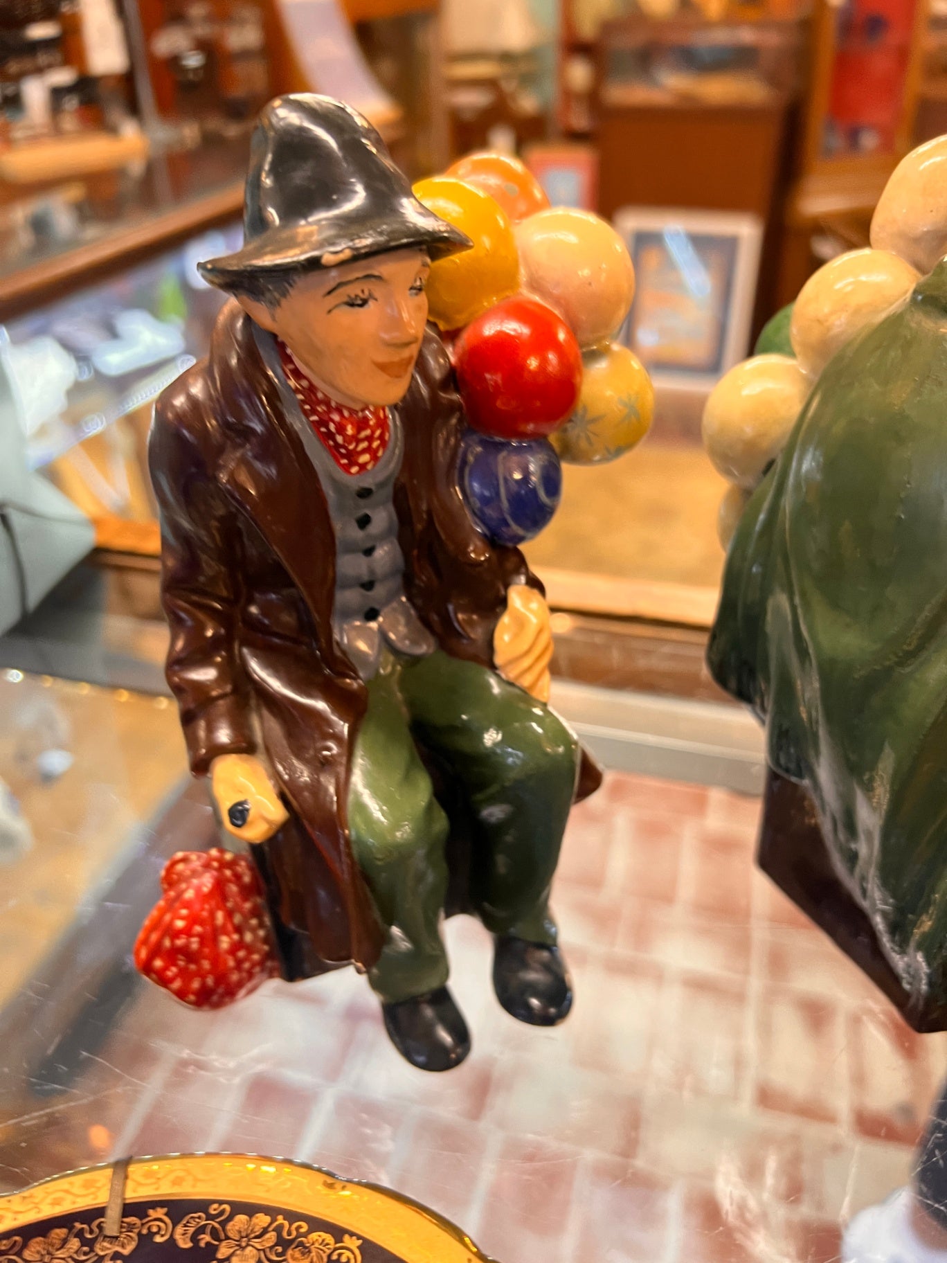 Vintage Porcelain Balloon Seller Figurine (Man with Balloons)