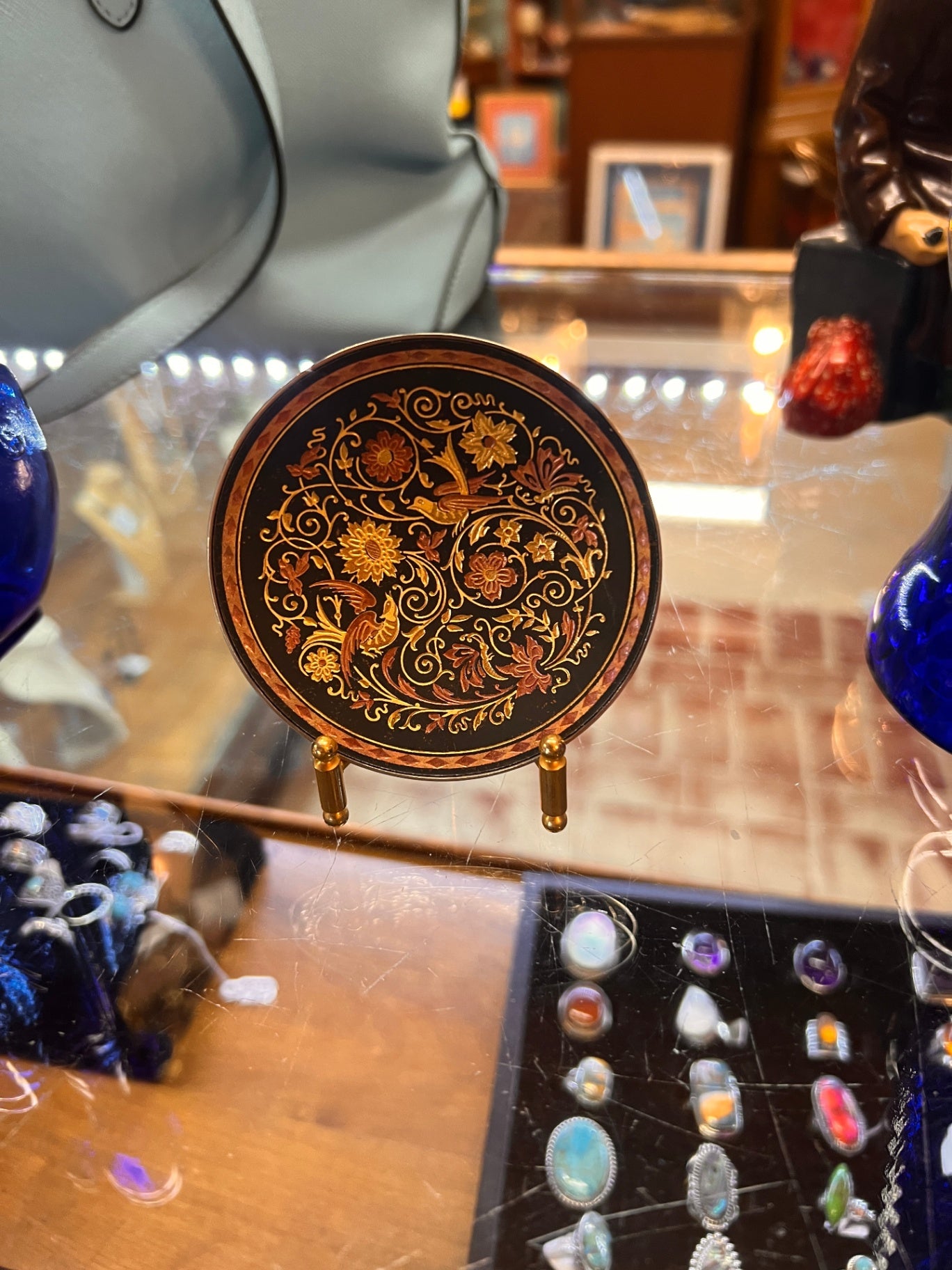 24-Carat Gold Damascene 3 1/2 inch