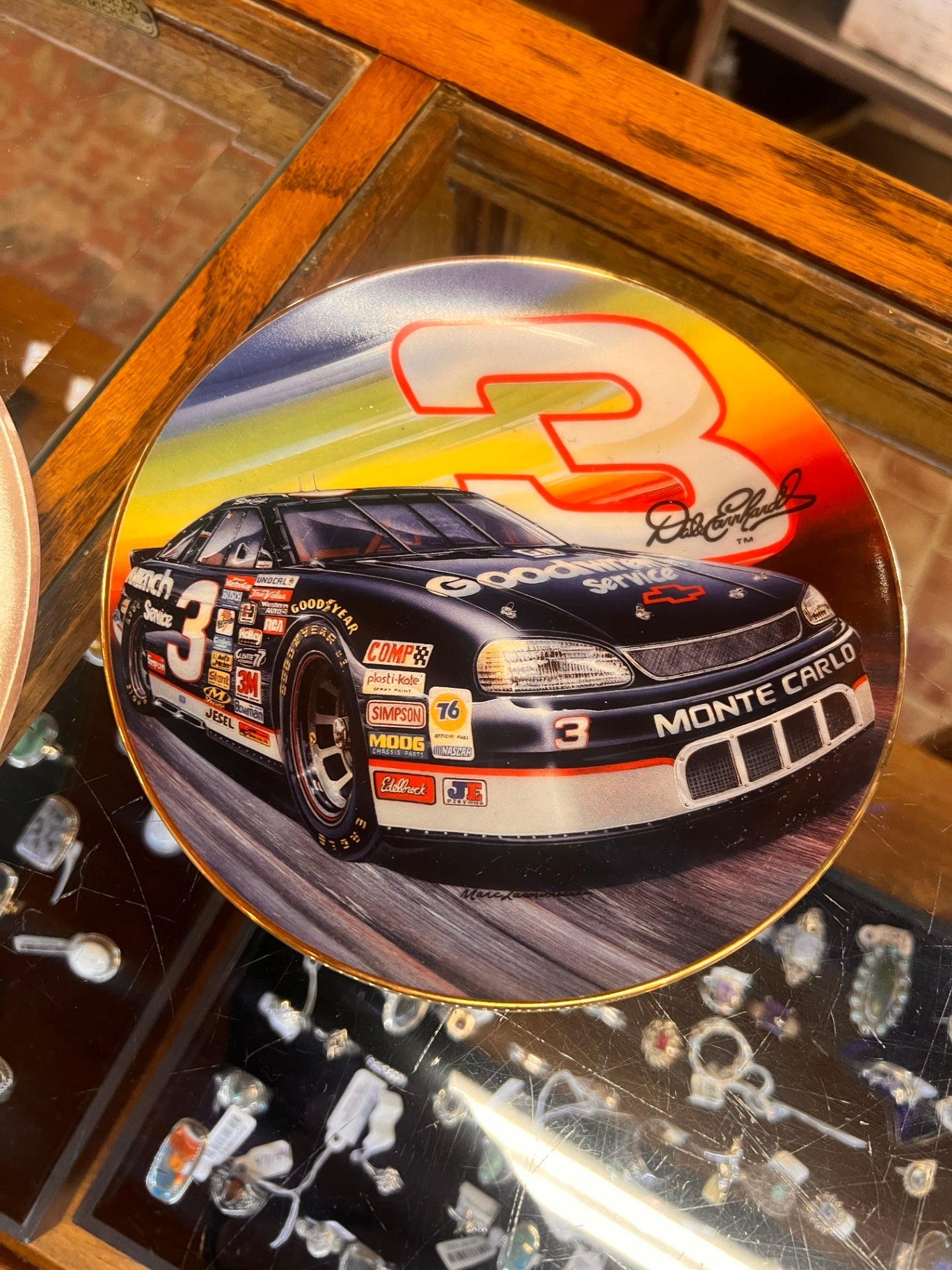 Hamilton Collection Dale Earnhardt "Black at Light Speed" collector plate. 