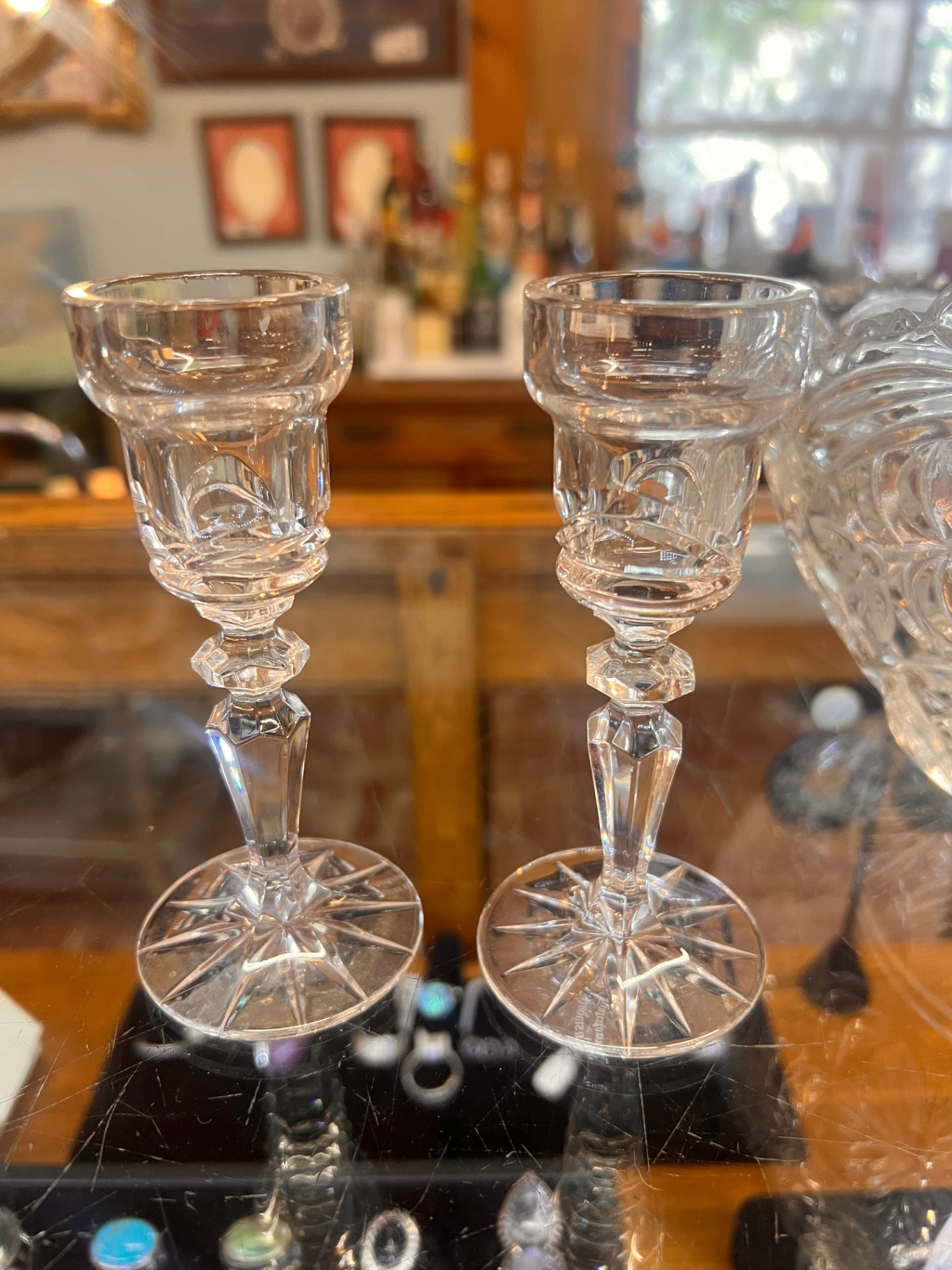 Marquis by Waterford crystal Calais candlestick holders. 