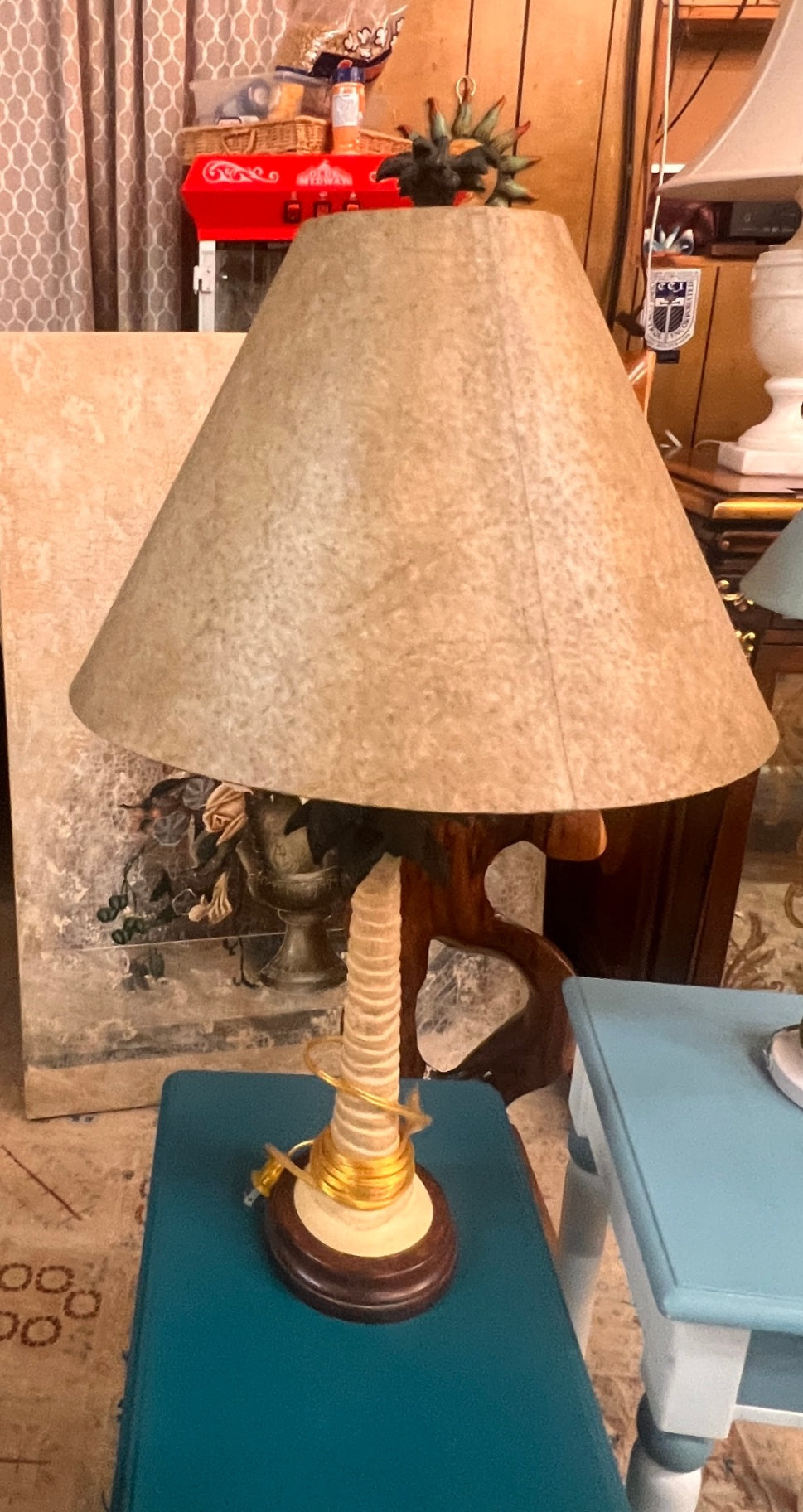 Bahama Style Palm Tree Table Lamp