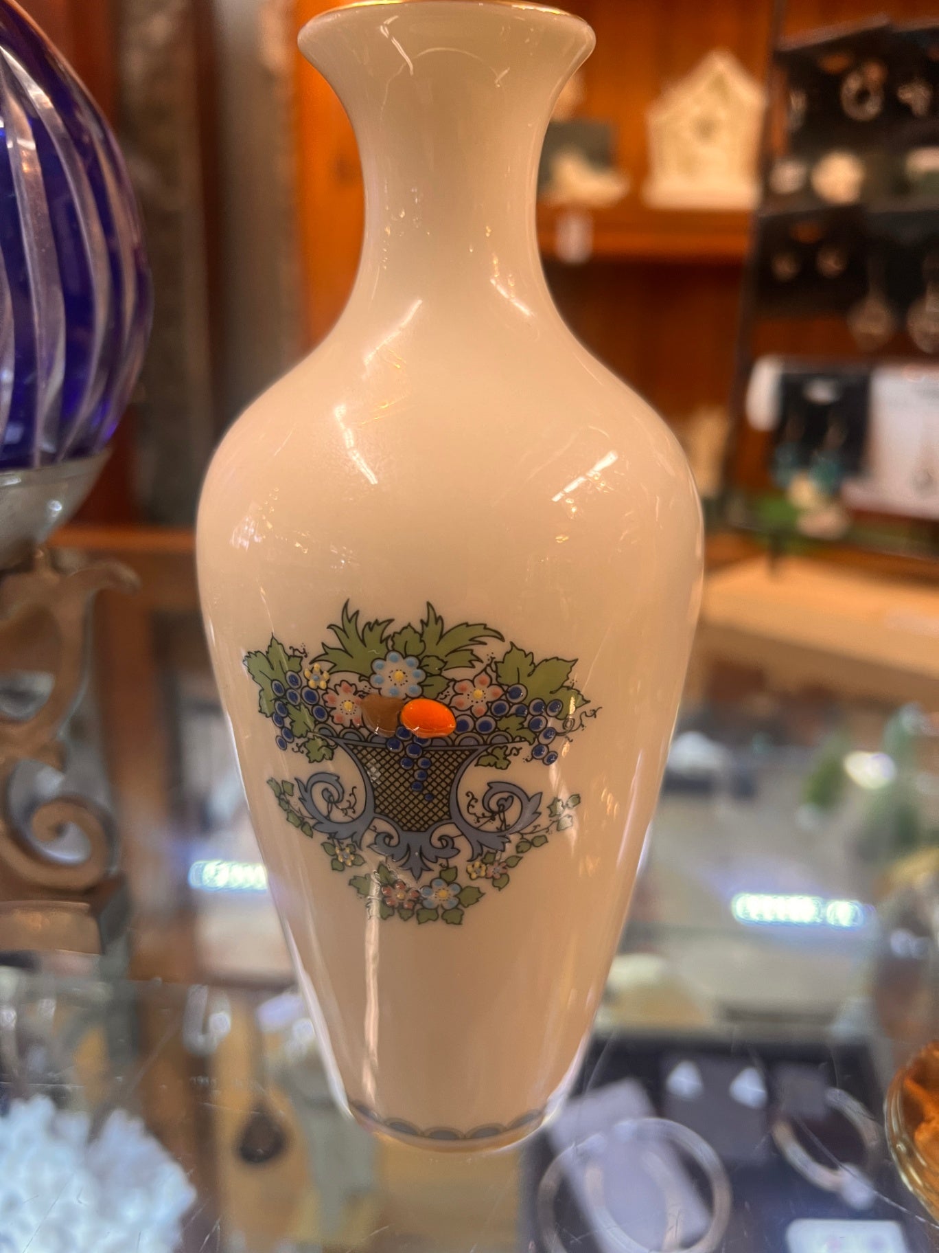 966 Vtg LENOX AUTUMN BUD VASE 7 1/4" (gold backstamp)
