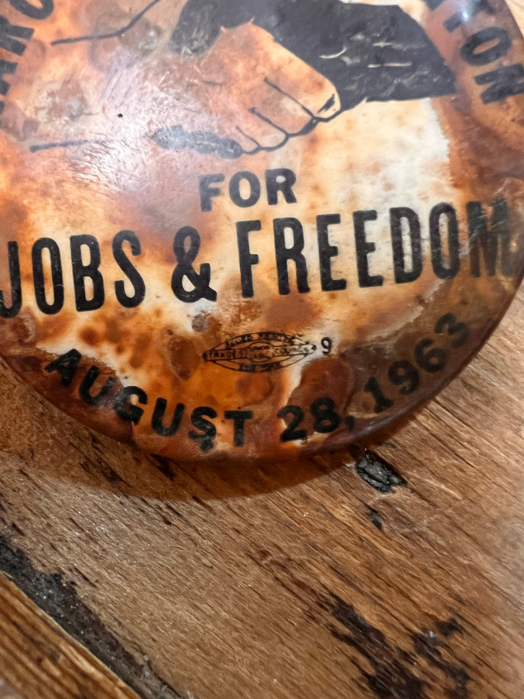 Original 1963 March on Washington for Jobs & Freedom Pinback Button – Civil Rights Memorabilia, MLK Era