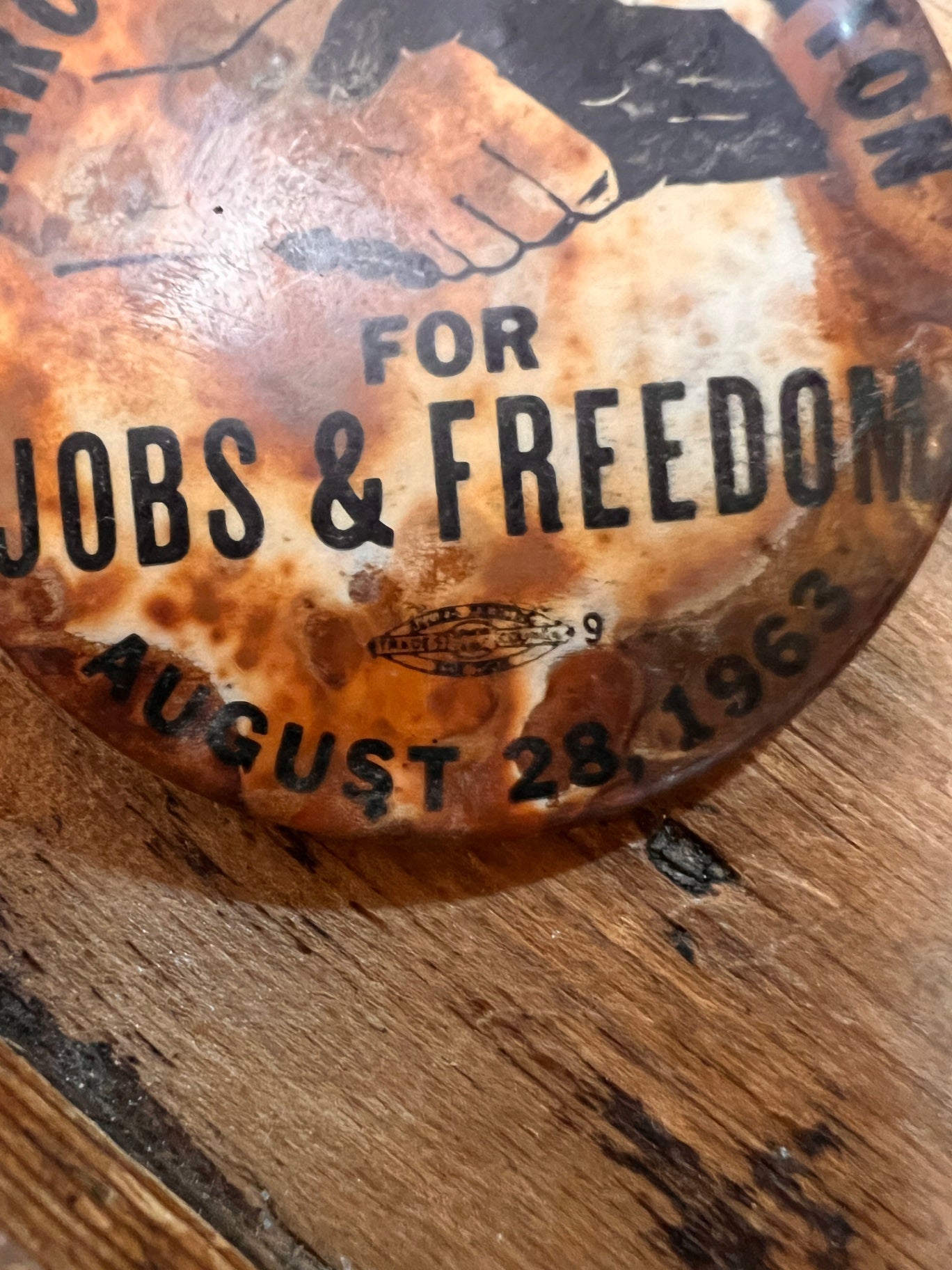 Original 1963 March on Washington for Jobs & Freedom Pinback Button – Civil Rights Memorabilia, MLK Era