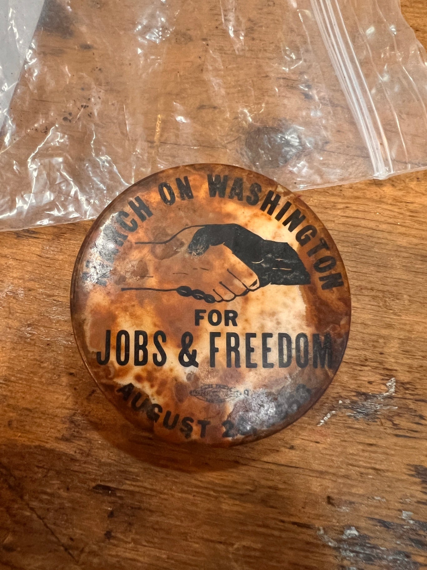 Original 1963 March on Washington for Jobs & Freedom Pinback Button – Civil Rights Memorabilia, MLK Era