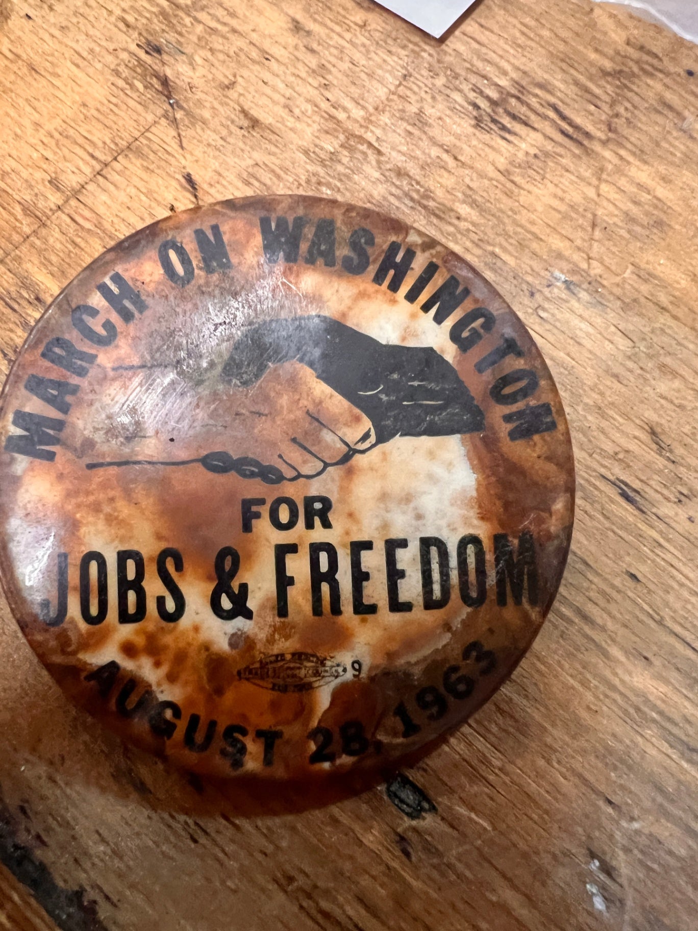 Original 1963 March on Washington for Jobs & Freedom Pinback Button – Civil Rights Memorabilia, MLK Era