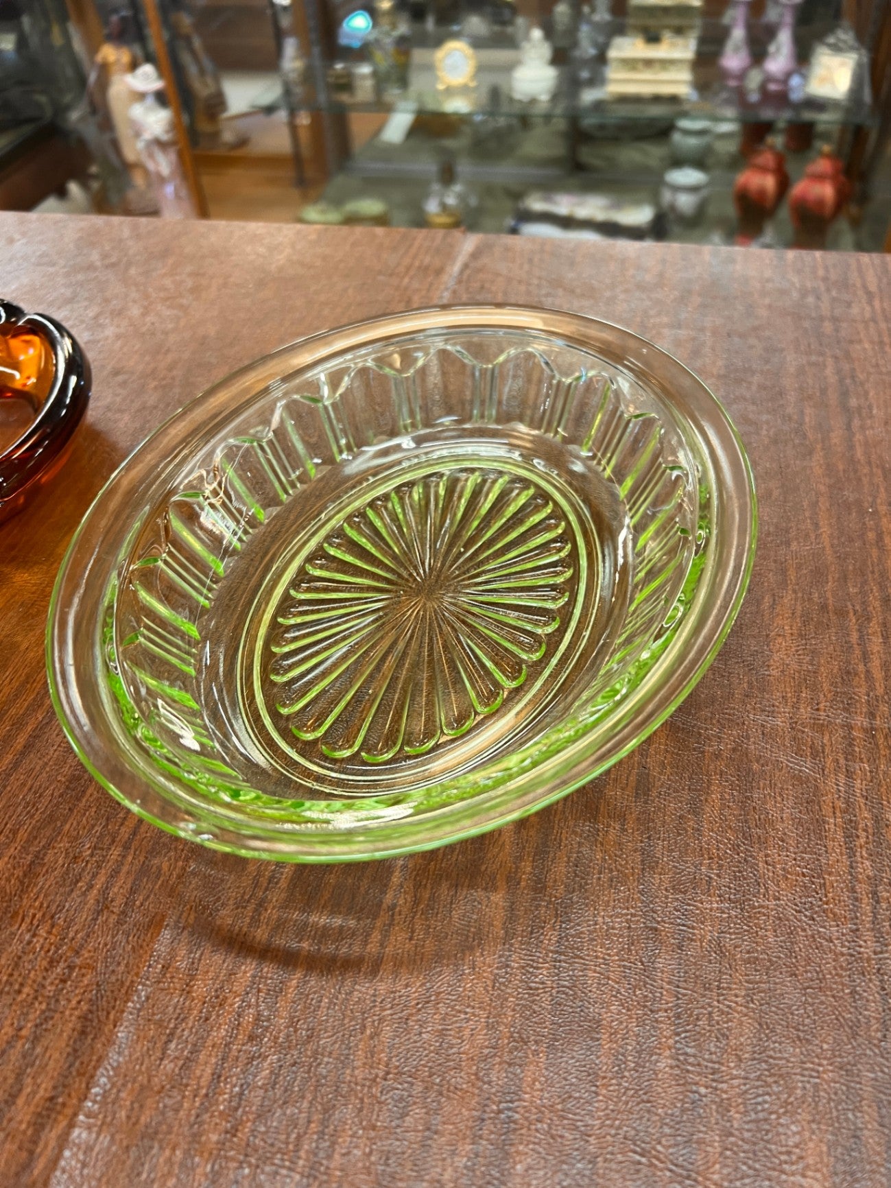 Oval Uranium Glass Dish