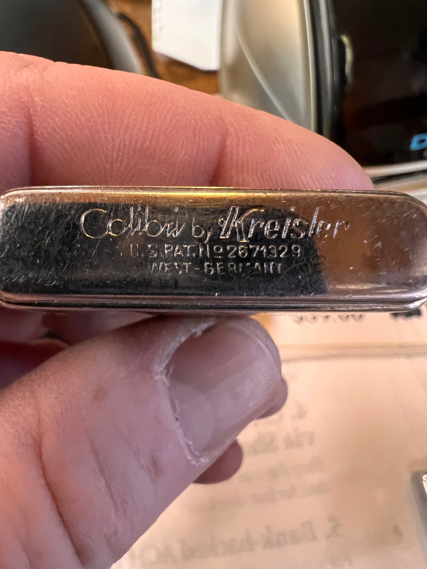 Vintage Colibri by Kreisler Petrol Lighter – Made in Germany – 1950s Wick Lighter – U.S. Patent 2674329