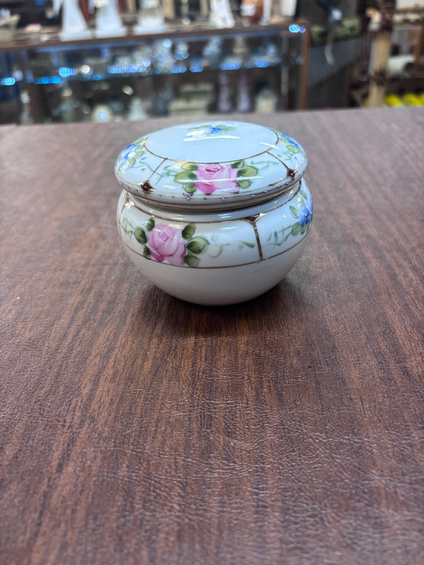 Vintage porcelain lidded jar