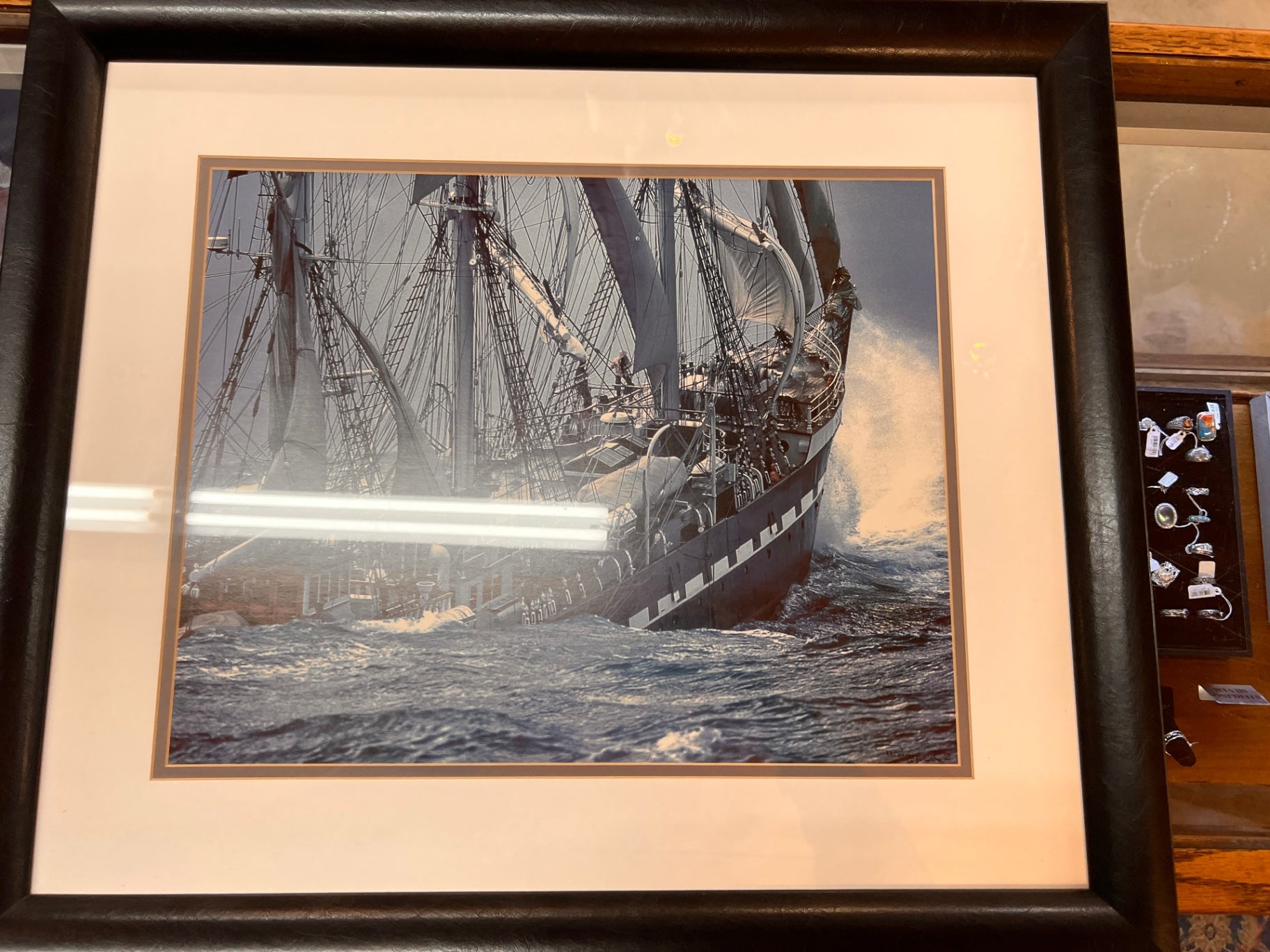 Vintage Plisson “La Trinite’s Le Siecle Du Belem” Framed Print