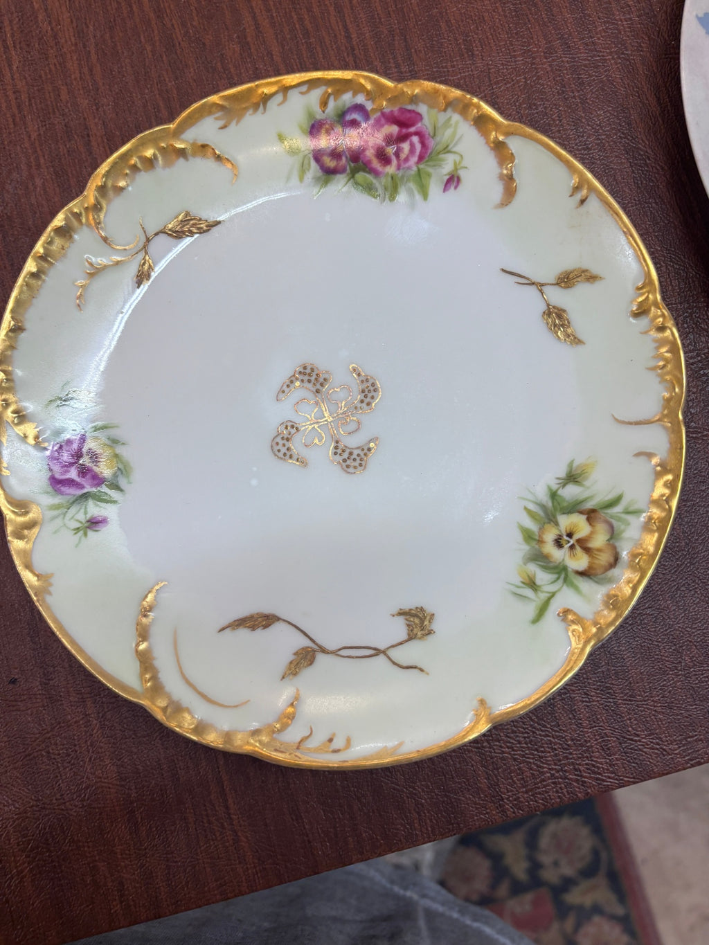 KPM Berlin Neuzierat floral and raised gold porcelain plate