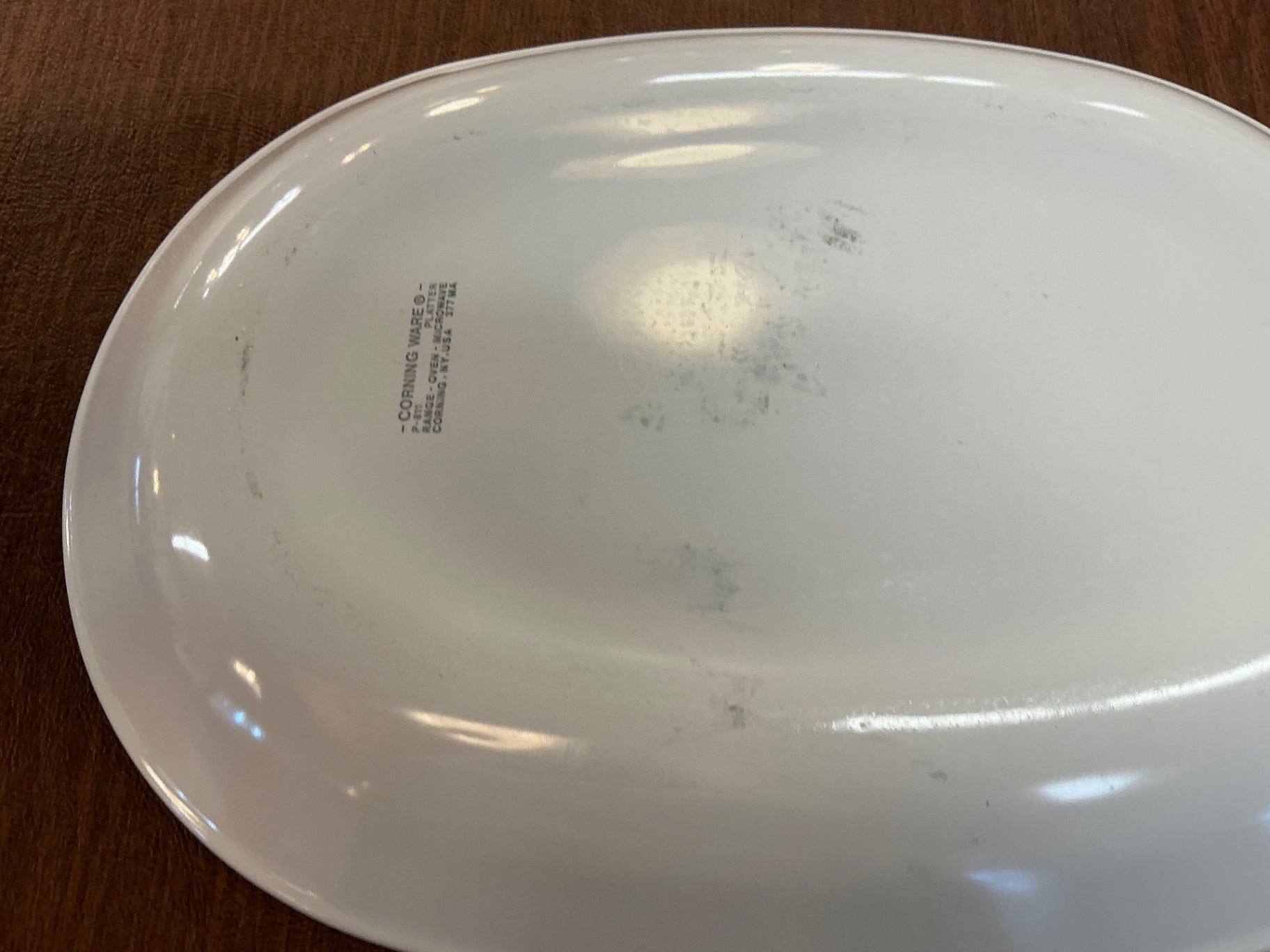 Corning Ware White Milk Glass Oval Platter – Oven-to-Table Serving Dish, USA
