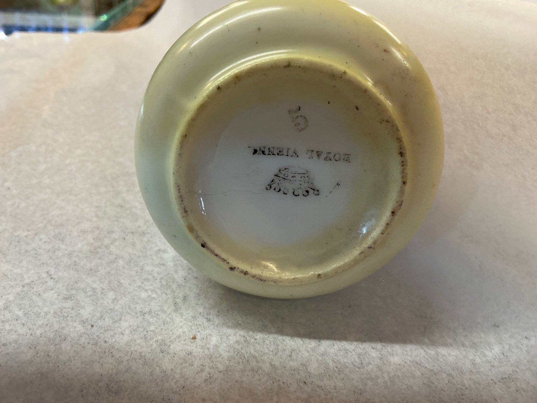  Antique Austrian Porcelain Creamer / Small Ewer with Roses and Gilt Finish (Victoria Austria)
