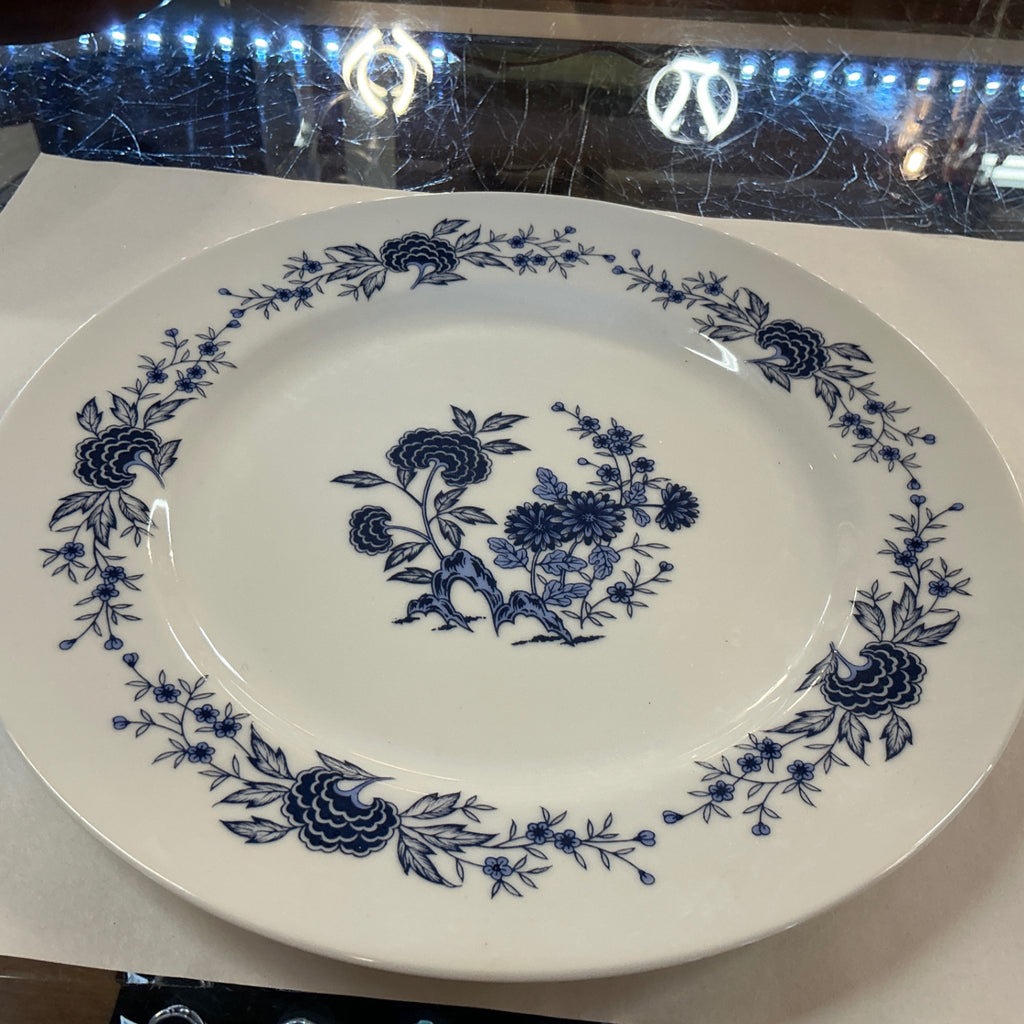 Lenox “Blue Meissen” Oval Serving Platter – Blue Floral China, Japan