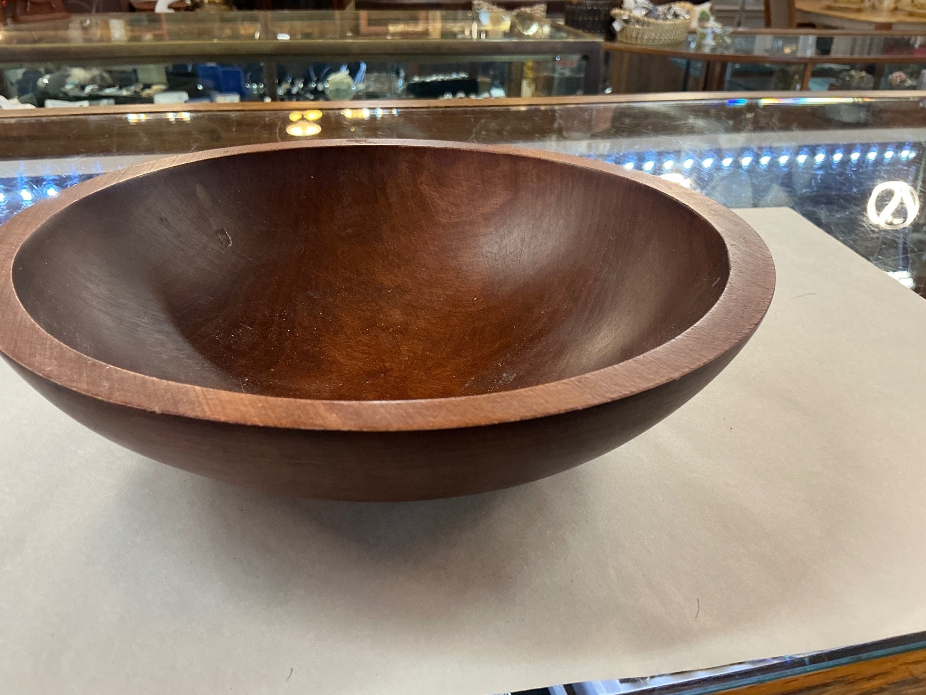 Vintage Canadian Birch Wooden Serving Bowl – Vitrolac Finish, Mid-Century Modern
