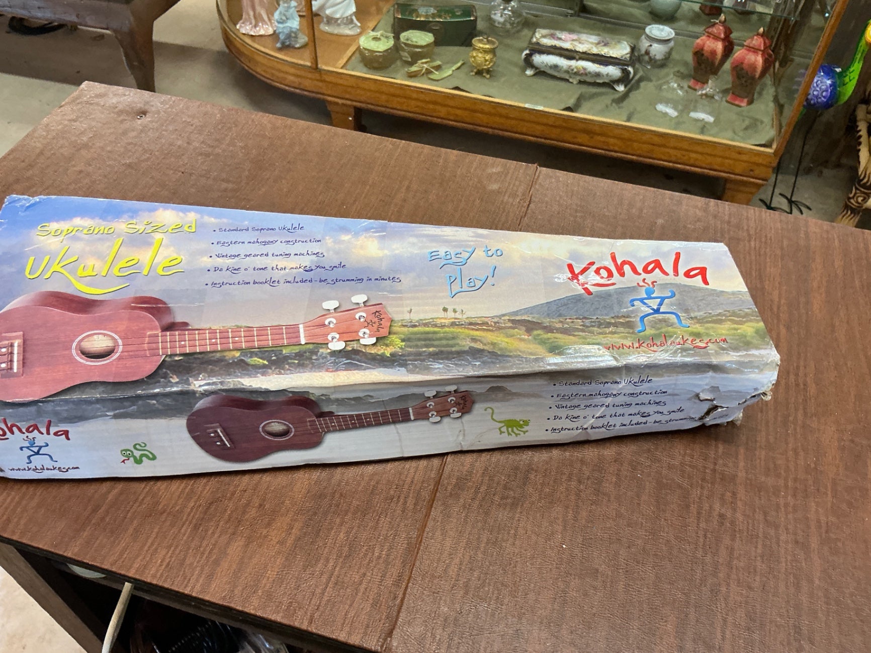 Kohala Soprano Ukulele – Mahogany Finish – Boxed Beginner Instrument
