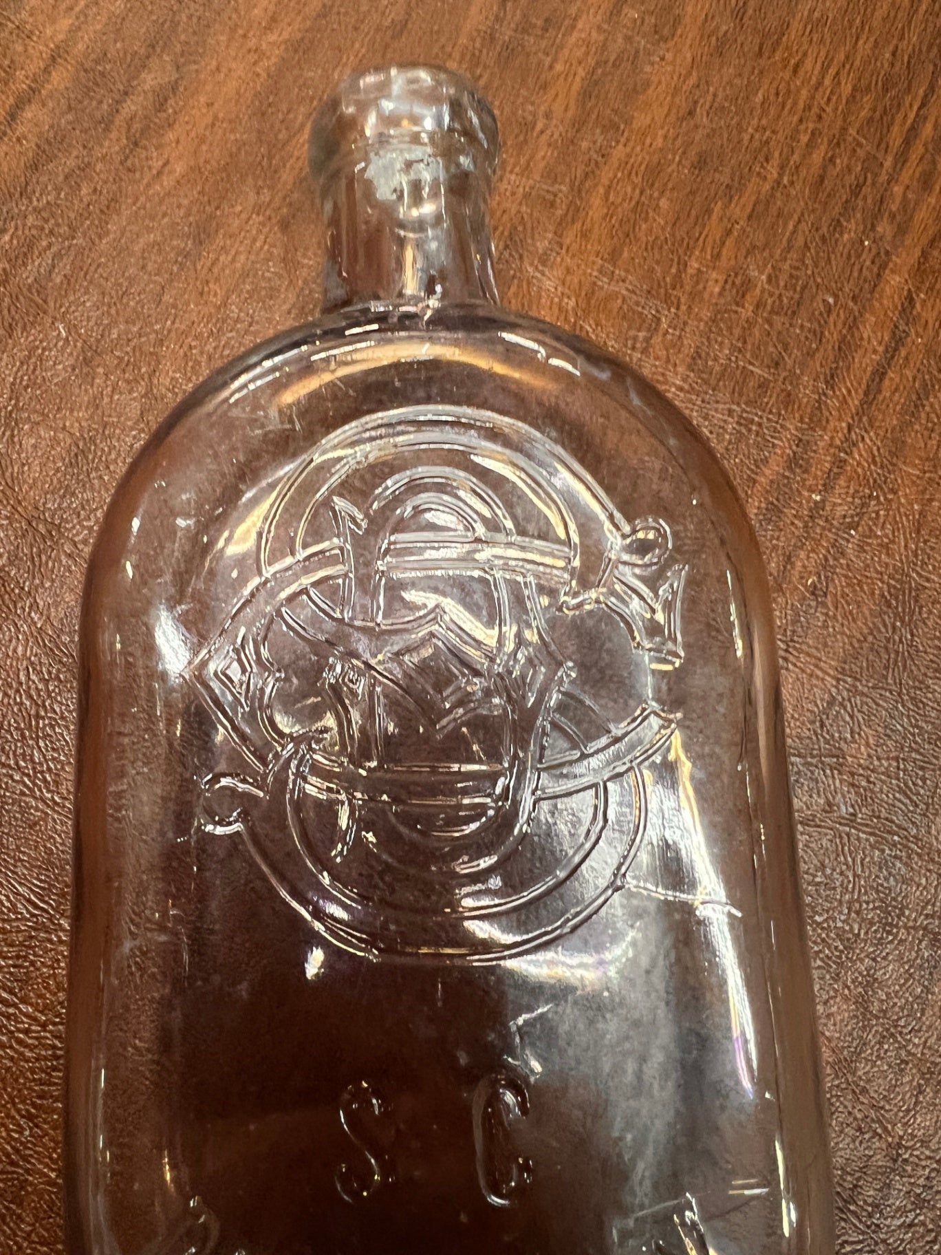 Early South Carolina Dispensary Pint Bottle (1893–1898) – Hand-Blown Amethyst Glass, Sand Pontil Base
