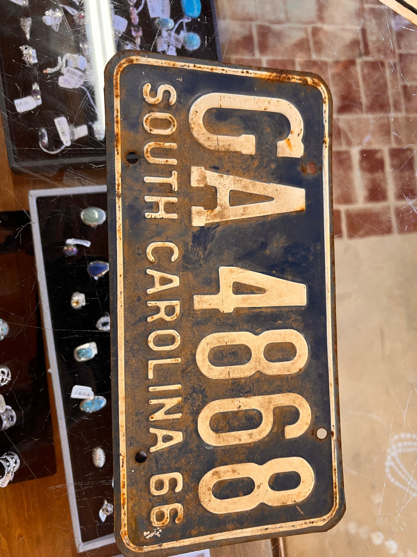 1966 South Carolina License Plate – GA 4868 – Vintage Original