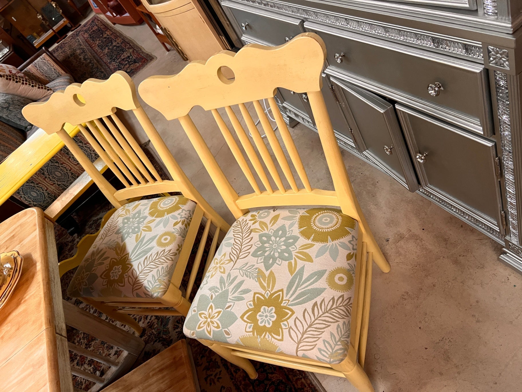 Vintage Yellow Farmhouse Chair