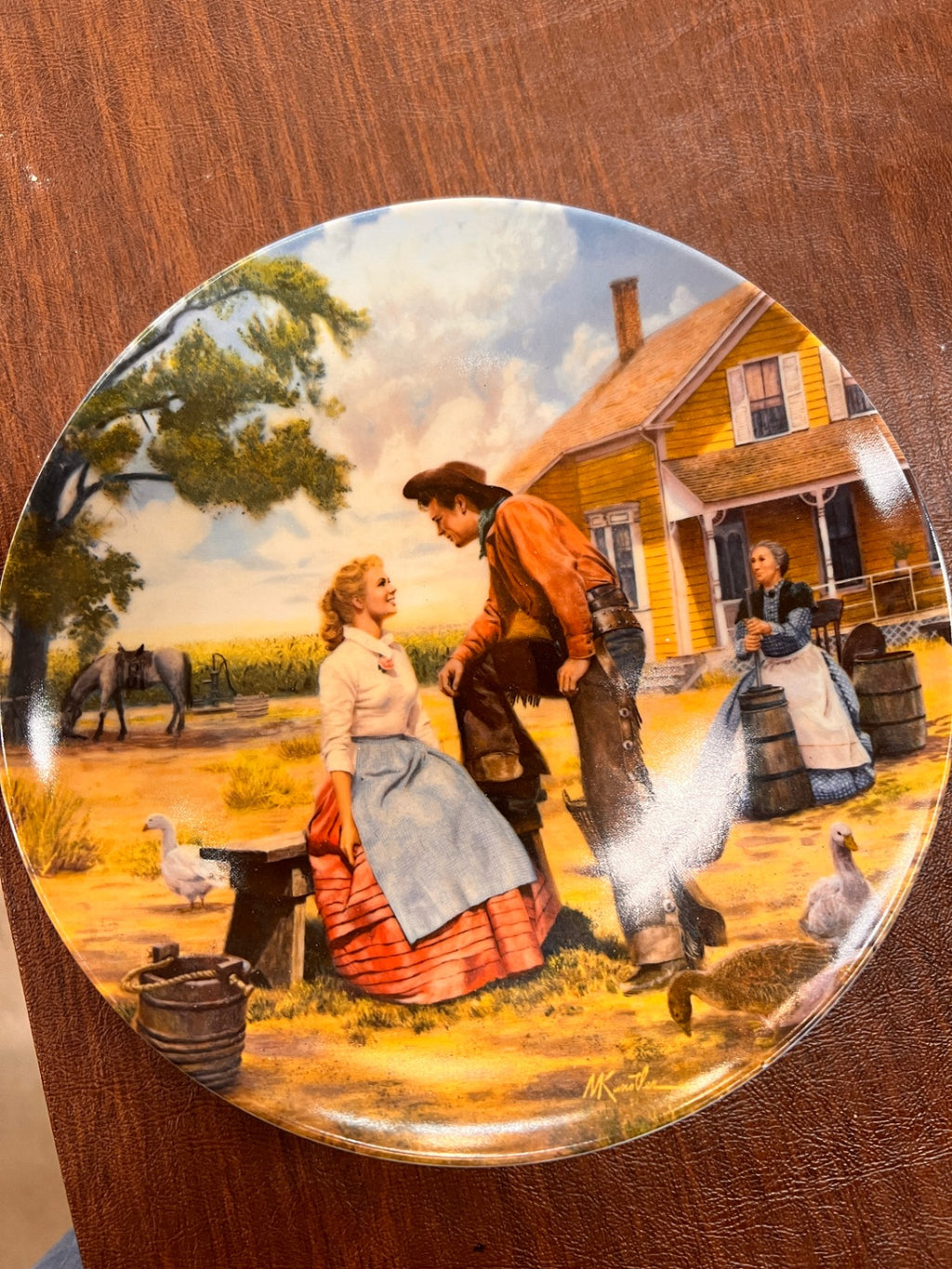 Vintage Knowles Oklahoma “Oh, What A Beautiful” Morning Plate 1985