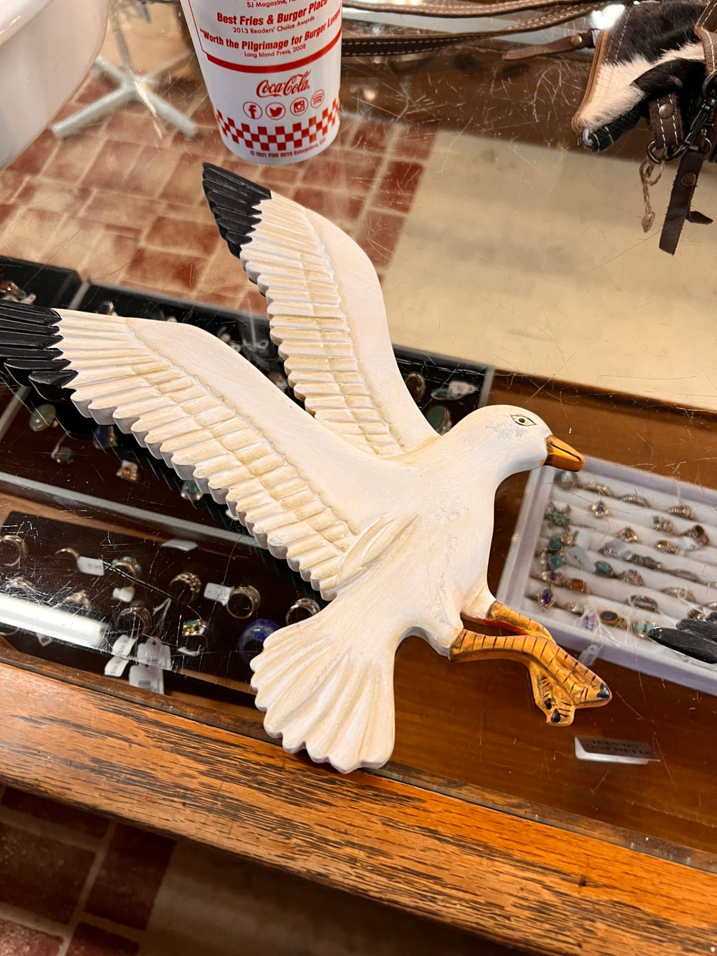 Wooden Seagull Wall Decor