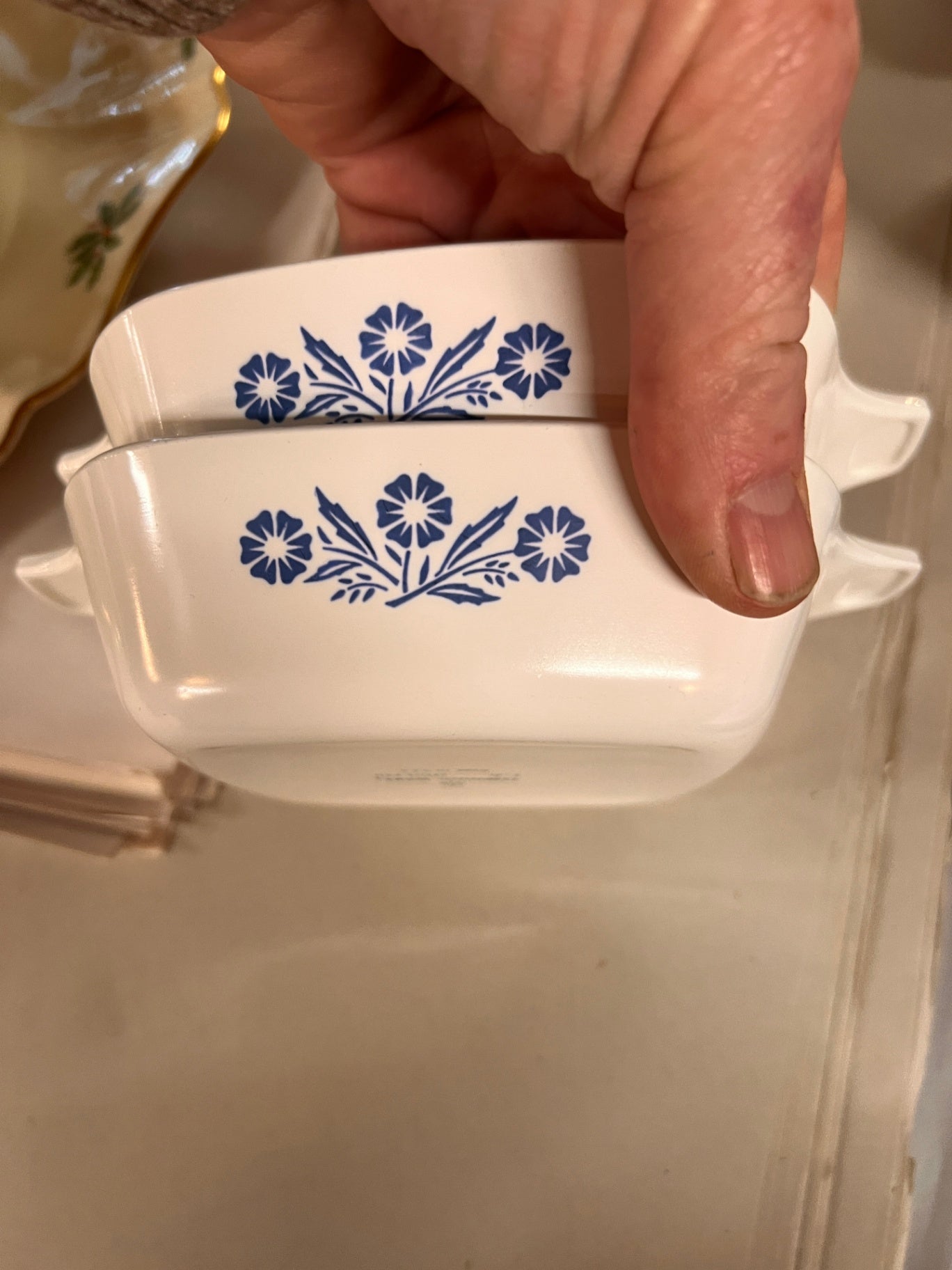 2 Corning Ware P-41 Blue Cornflower Casserole Corelle Baking Dishes 1 3/4 cup