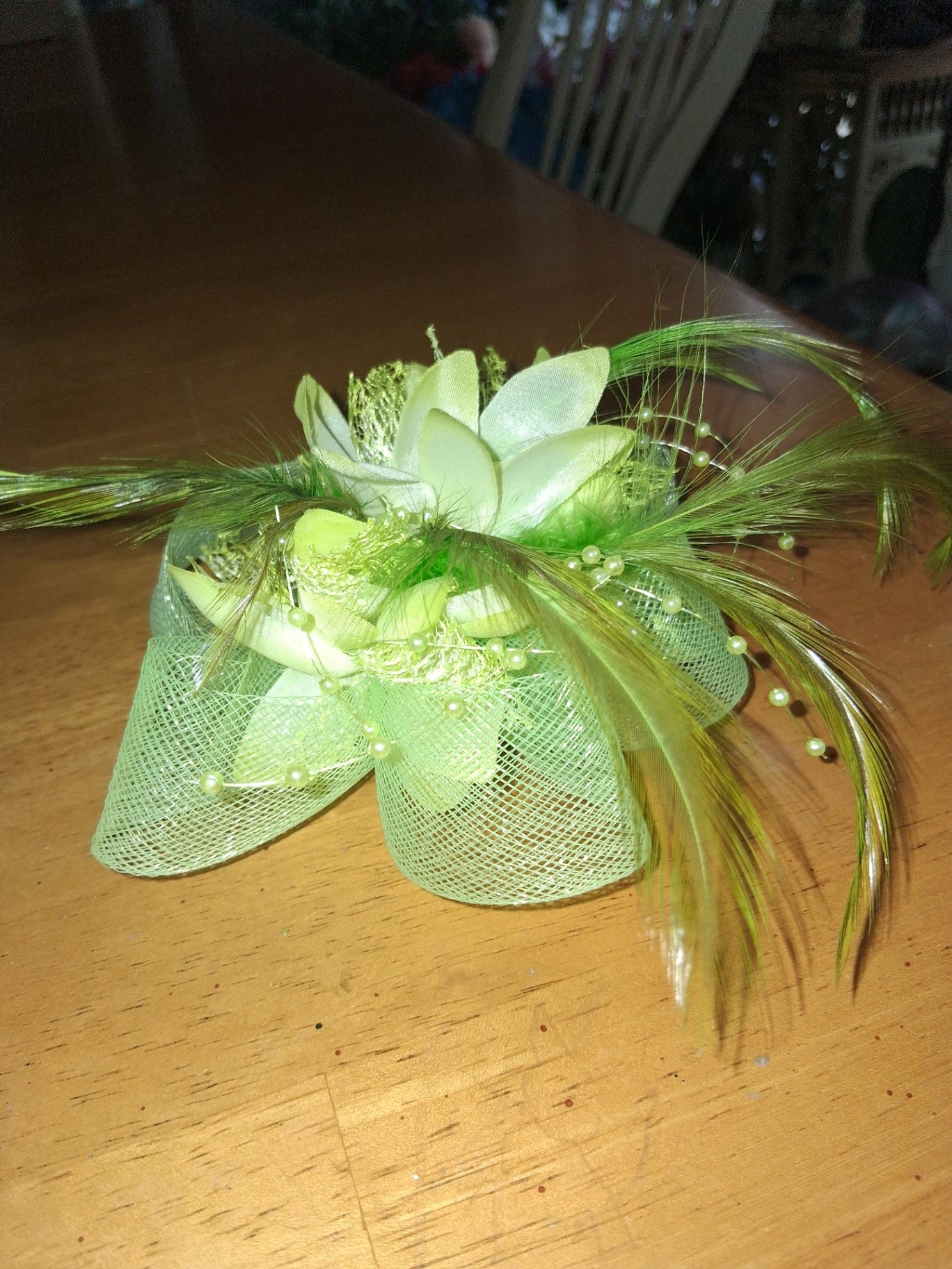 Fascinator green dsc
