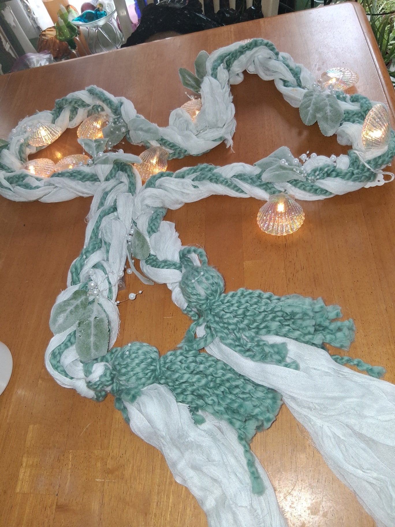 Sea garland 6 ft teal dsc