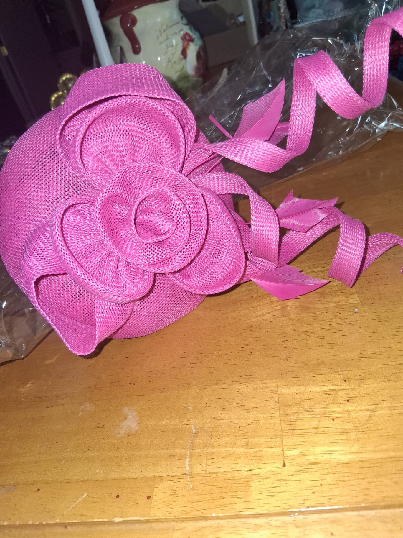 Fascinator hot pink dsc 