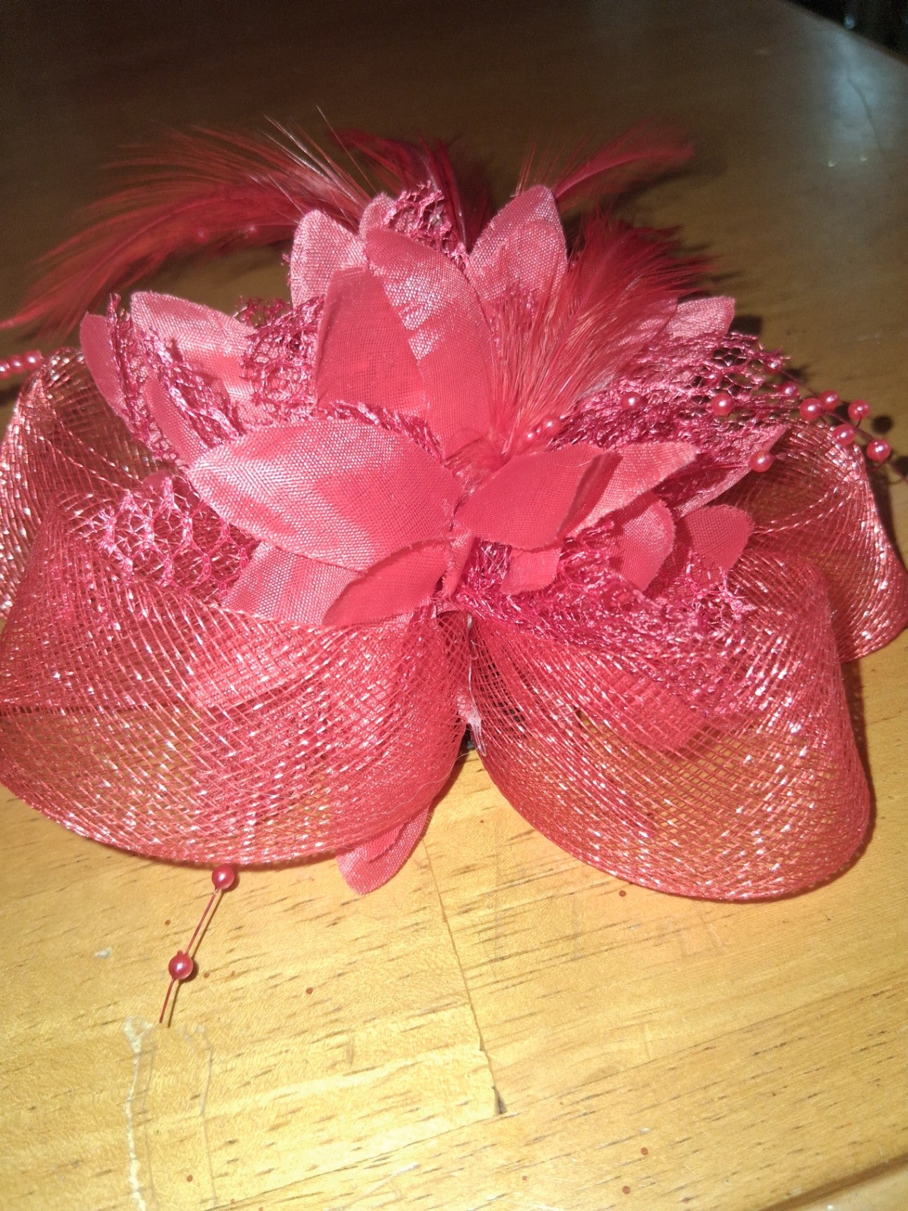 Fascinator red dsc