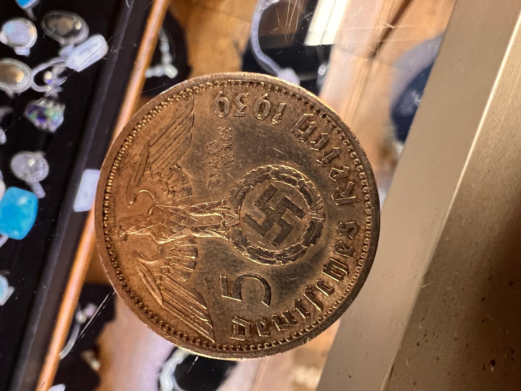 German 5 Reichsmark silver coin from the early Nazi era