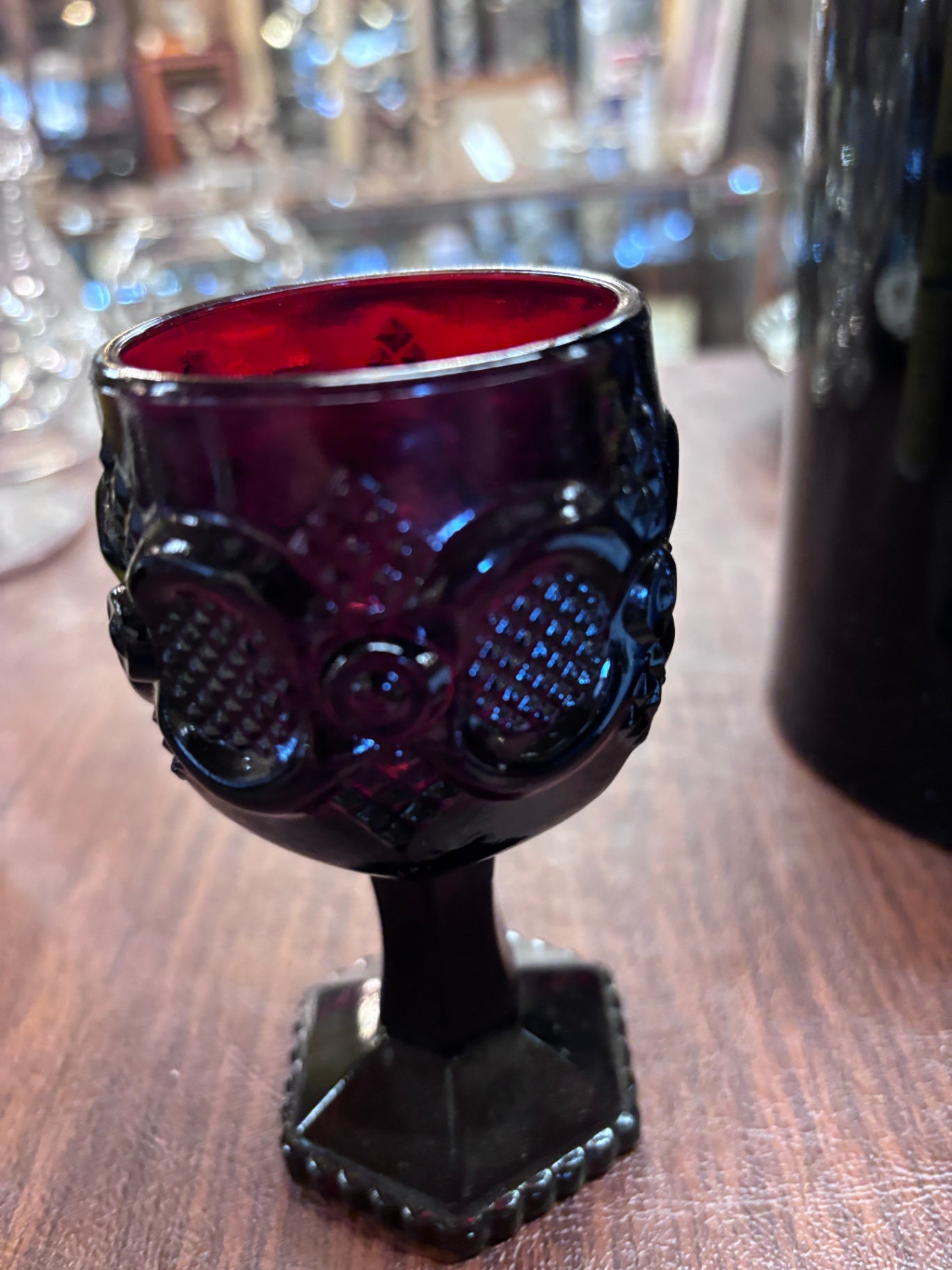 Avon 1876 Cape Cod Ruby Red goblet