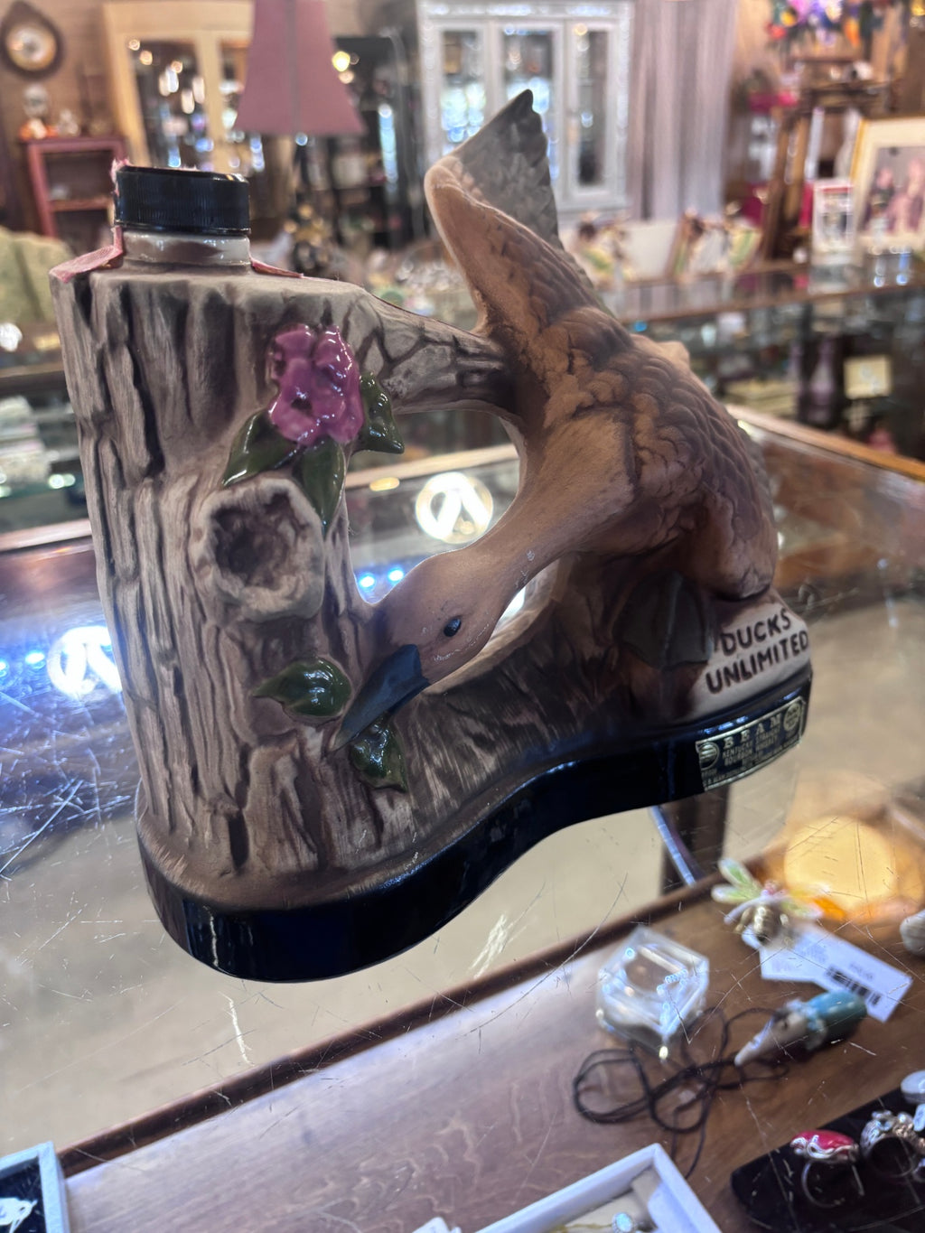 Vintage Jim Bean Ducks Unlimited 1985 Missing small Duck