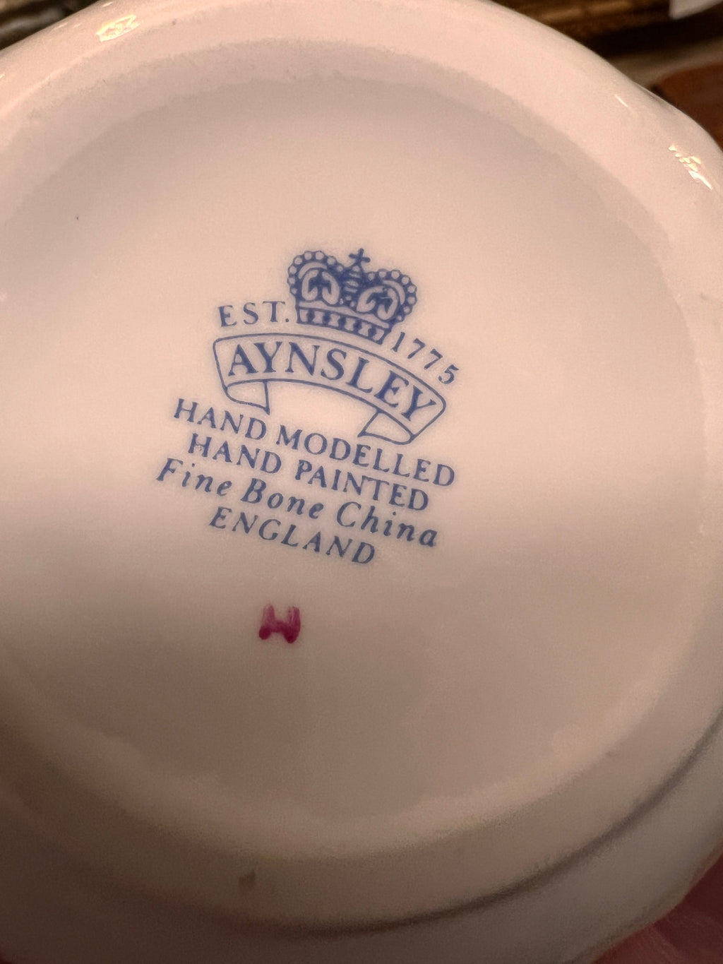 Aynsley~Fine Bone China~Flower Basket~Hand Painted~England~Vintage