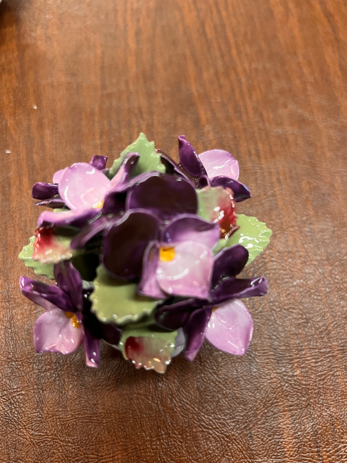 Vintage Aynsley November Violet Fine Bone China Floral Posy – Hand Modelled & Hand Painted – England